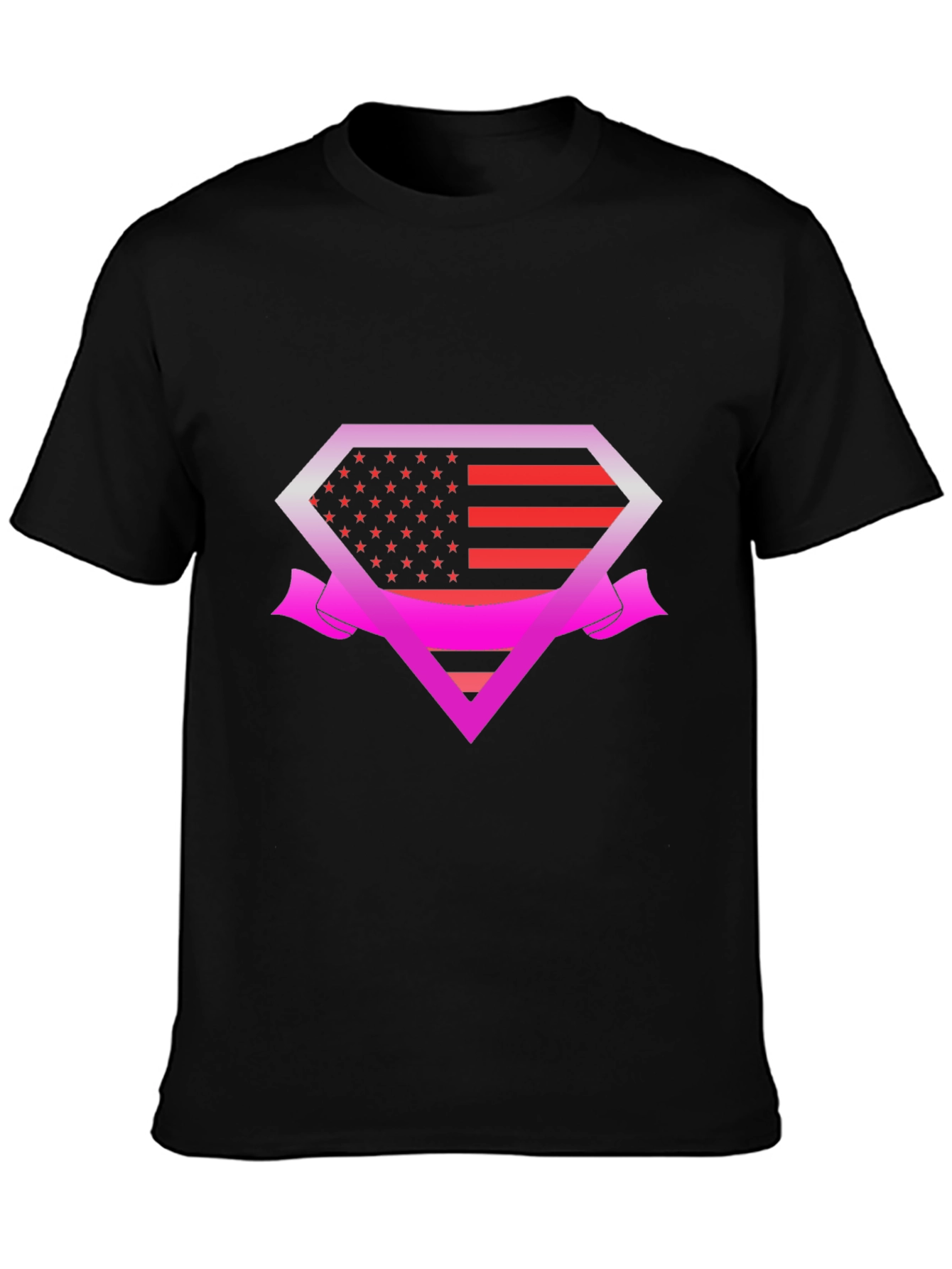 American Flag Superman Logo T-Shirt