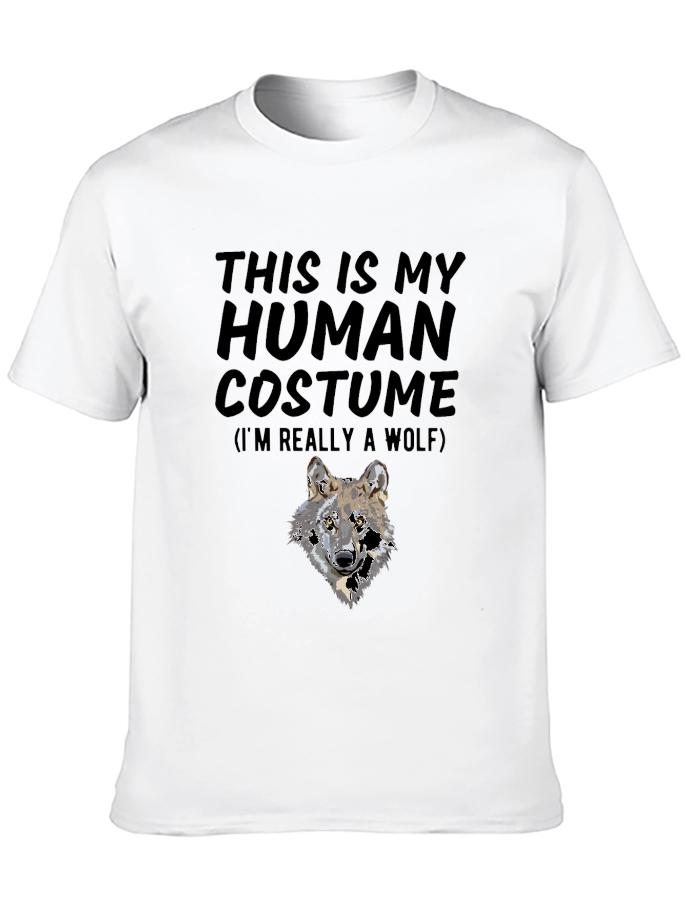 Wolf Human Costume Black T-Shirt