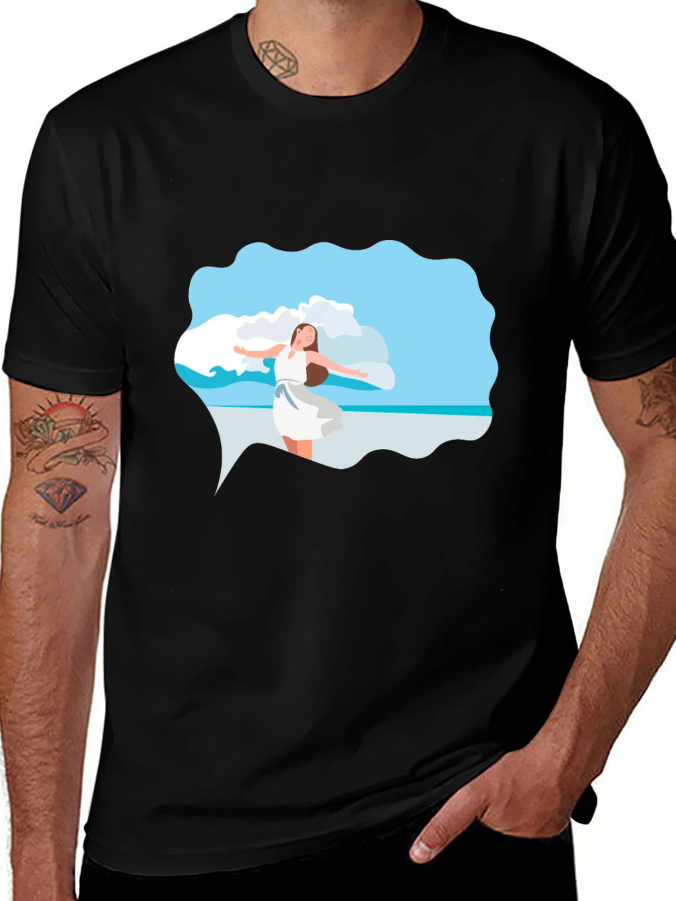 Summer Dream Black T-Shirt