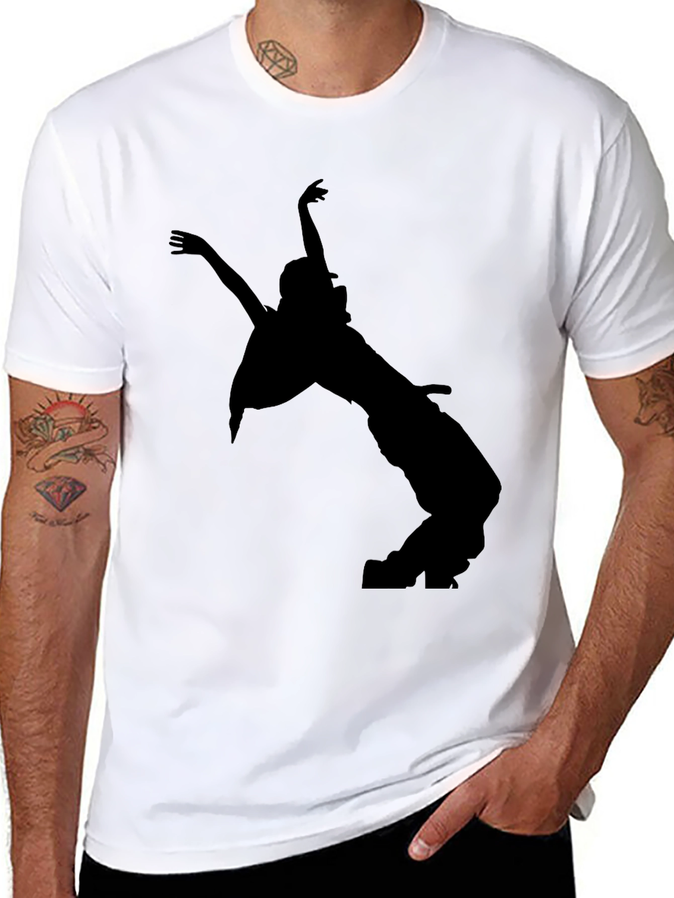 Silhouette Dancer Graphic Black T-Shirt