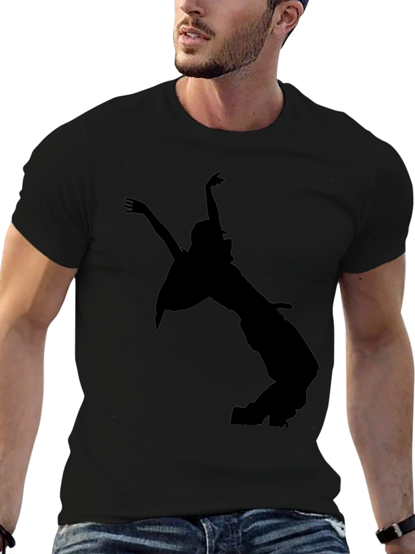 Silhouette Dancer Graphic Black T-Shirt