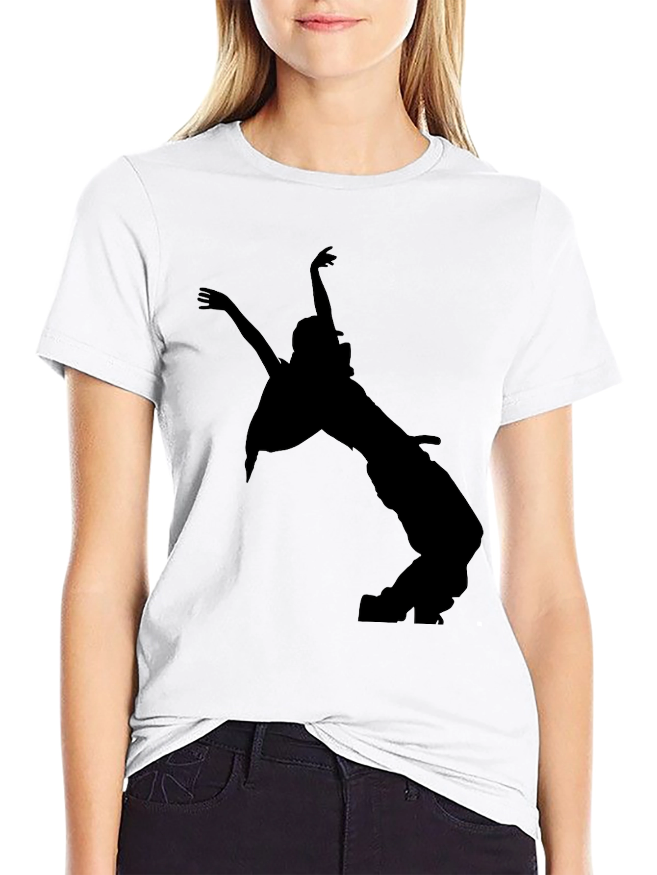Silhouette Dancer Graphic Black T-Shirt