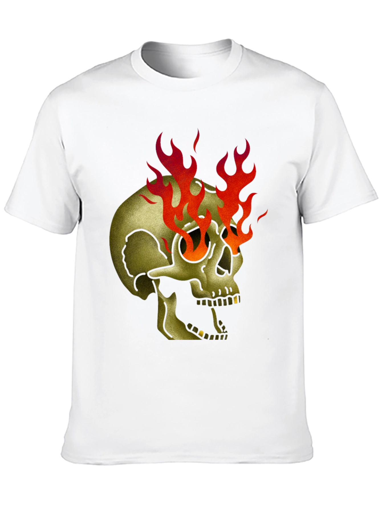 Flaming Skull Graphic T-Shirt - Bold & Edgy