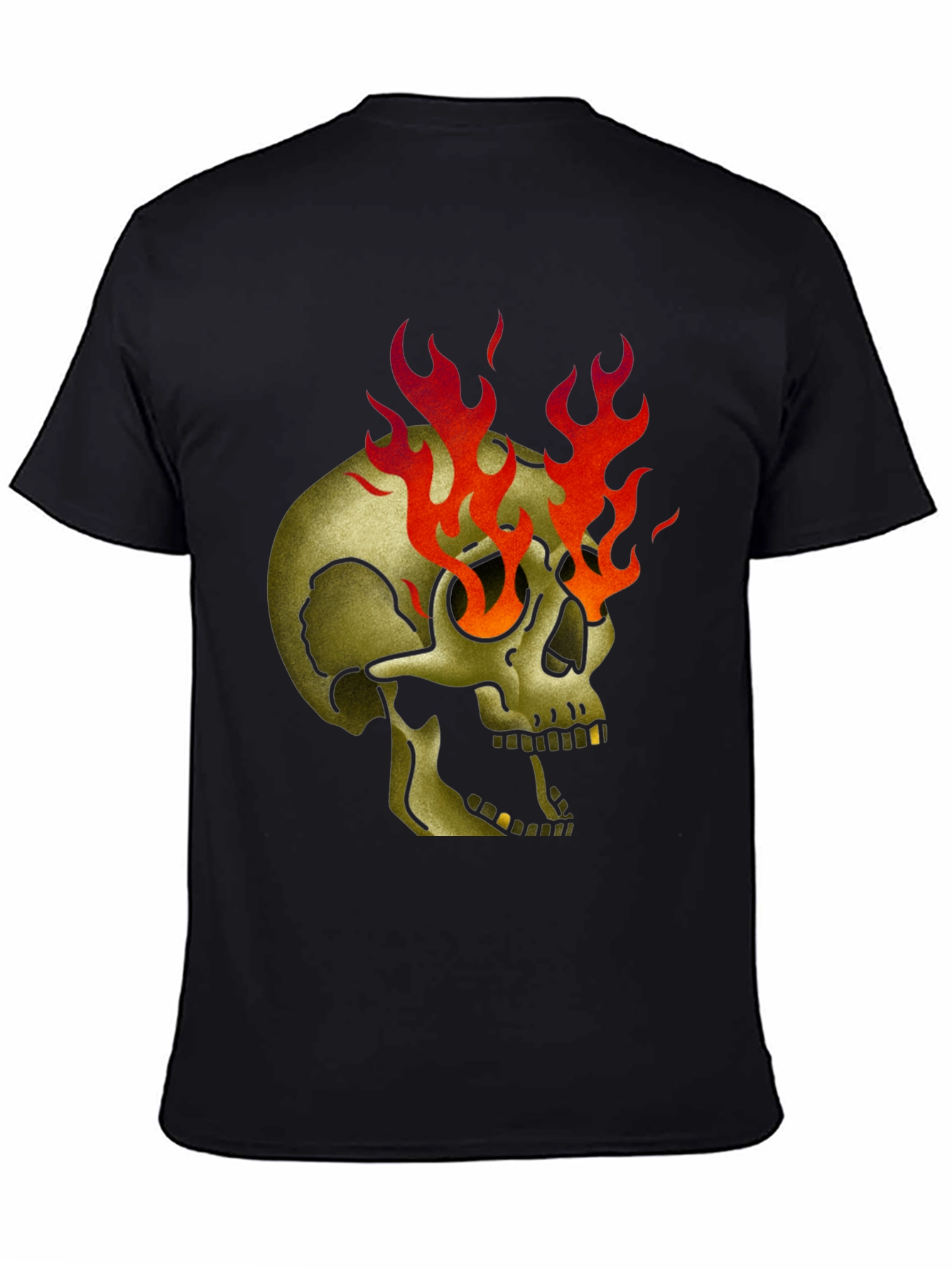 Flaming Skull Graphic T-Shirt - Bold & Edgy