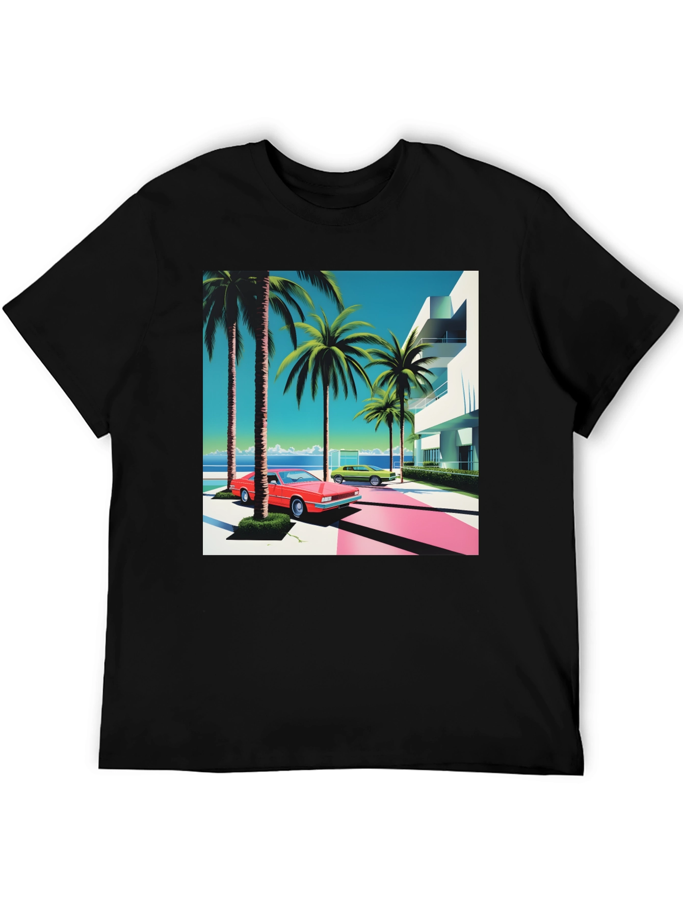 Miami Vice T-Shirt Retro Design Palm Trees