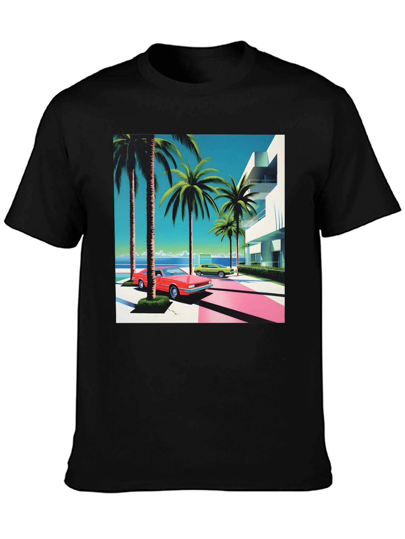 Miami Vice T-Shirt Retro Design Palm Trees