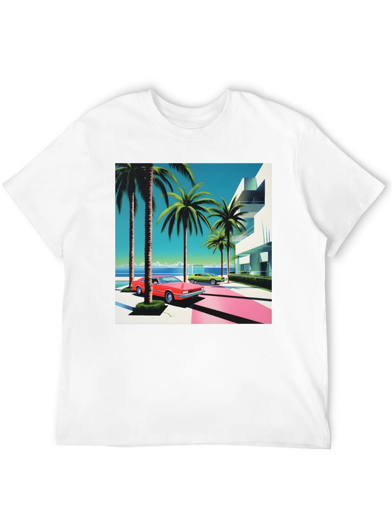 Miami Vice T-Shirt Retro Design Palm Trees