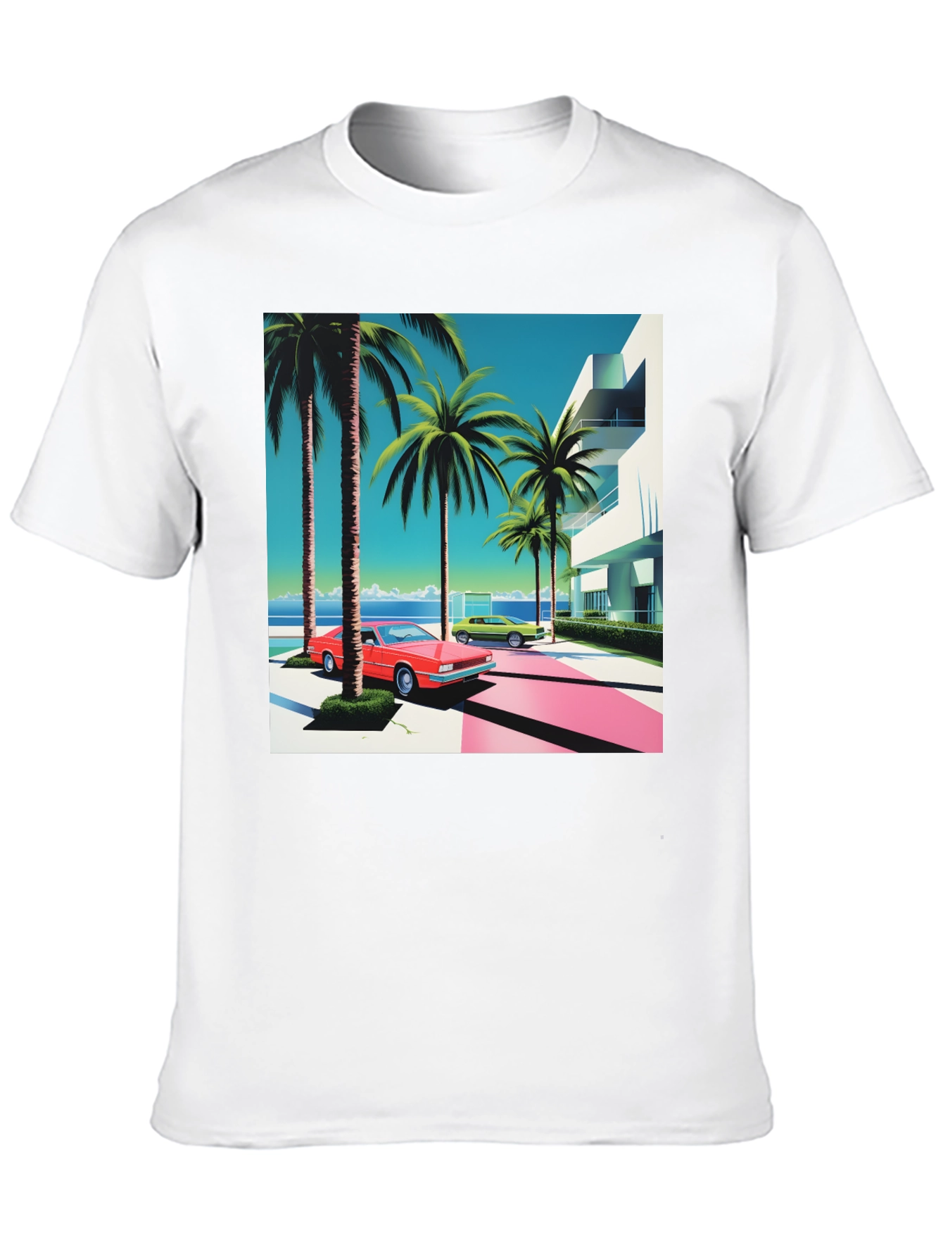 Miami Vice T-Shirt Retro Design Palm Trees