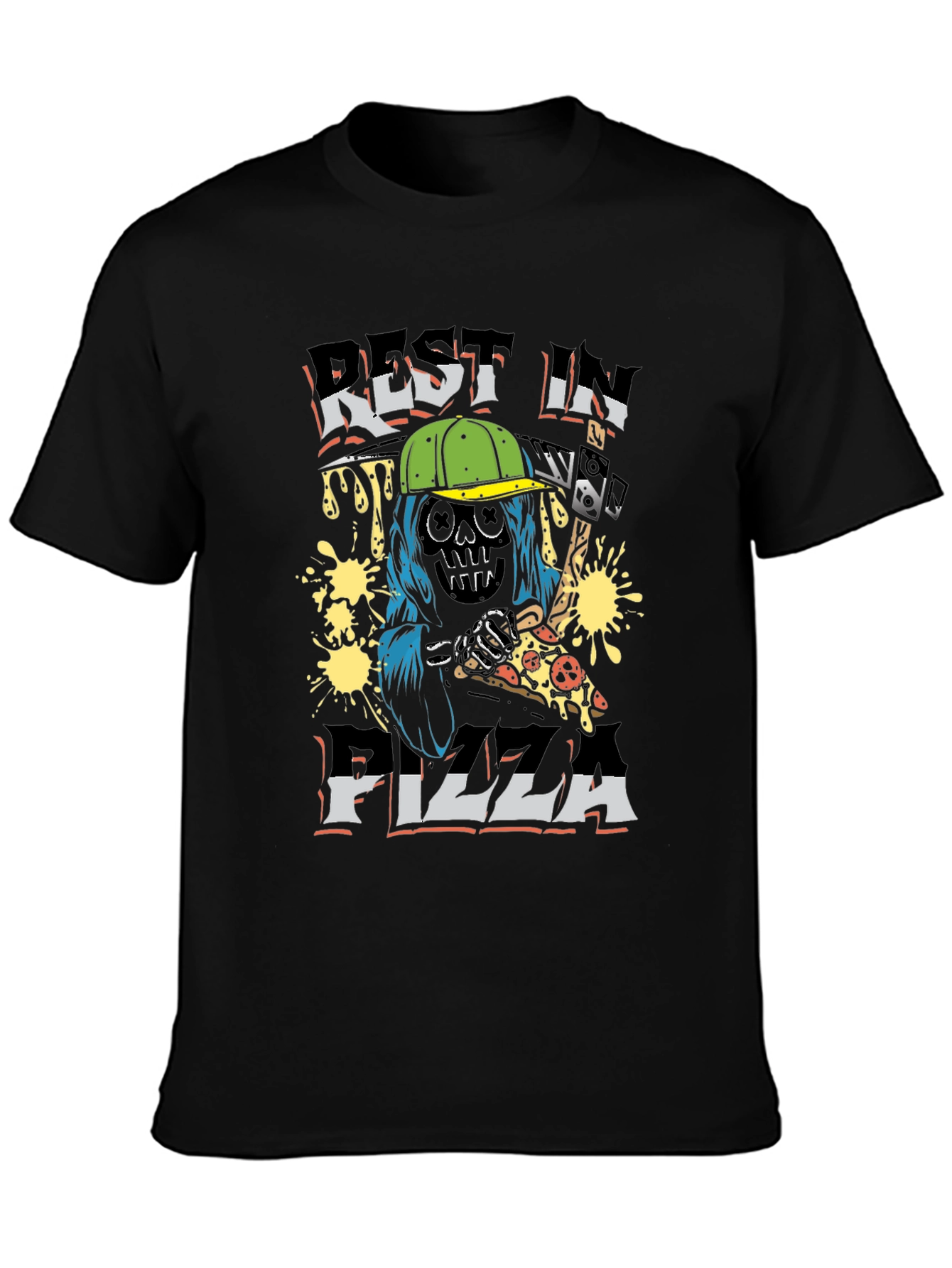 Rest in Pizza T-Shirt - Funny Graphic Tee