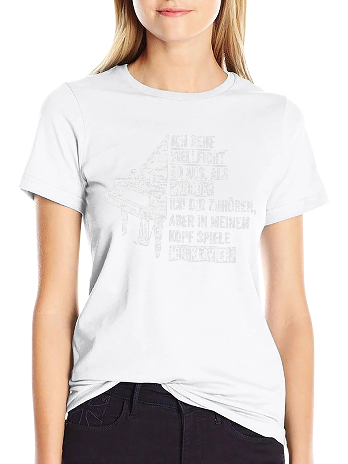Piano T-Shirt - I Play Piano Graphic Tee