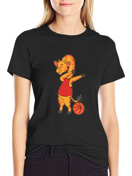 Giraffe Dabbing Basketball T-Shirt