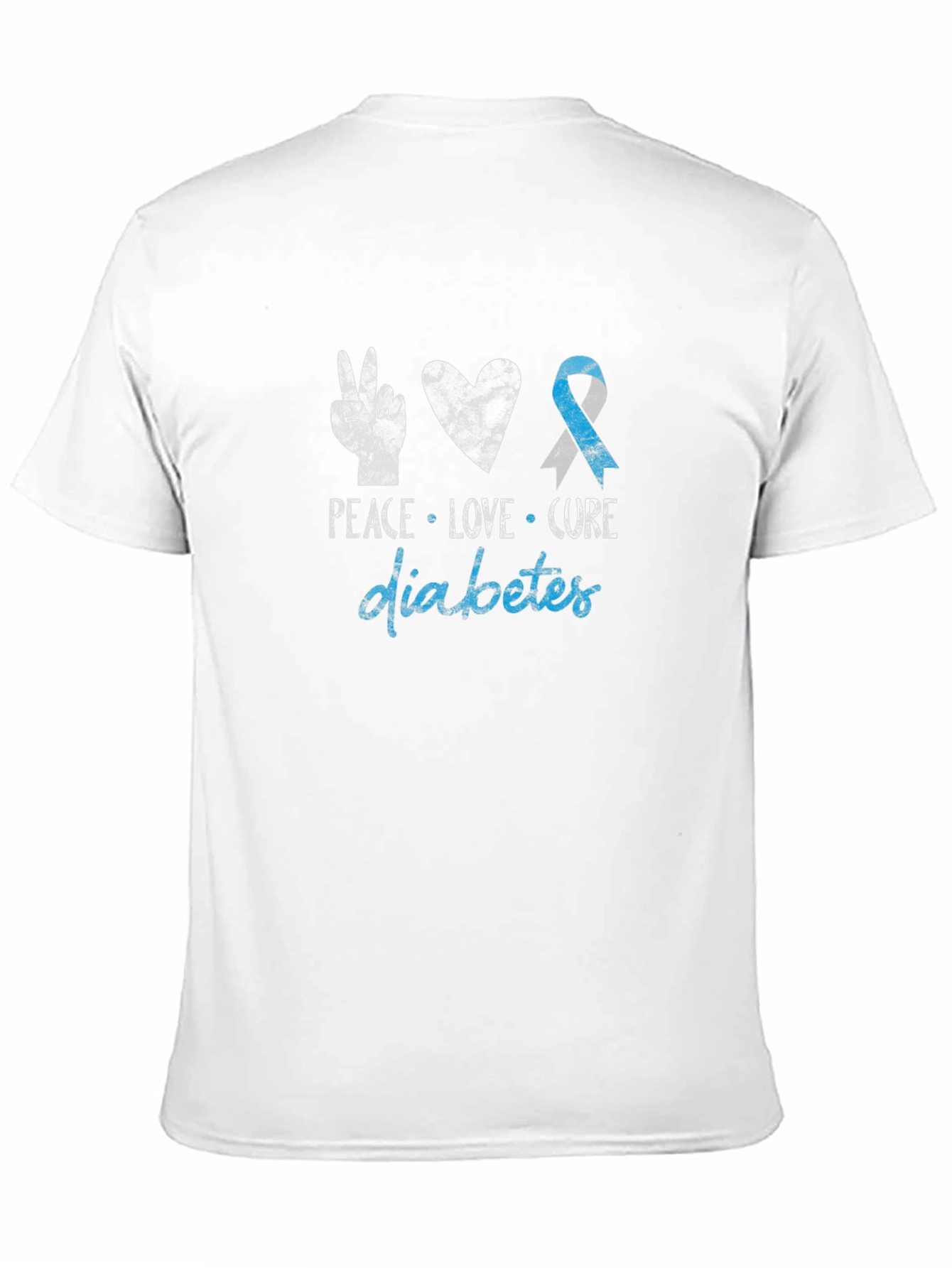 Peace Love Cure Diabetes Awareness T-Shirt