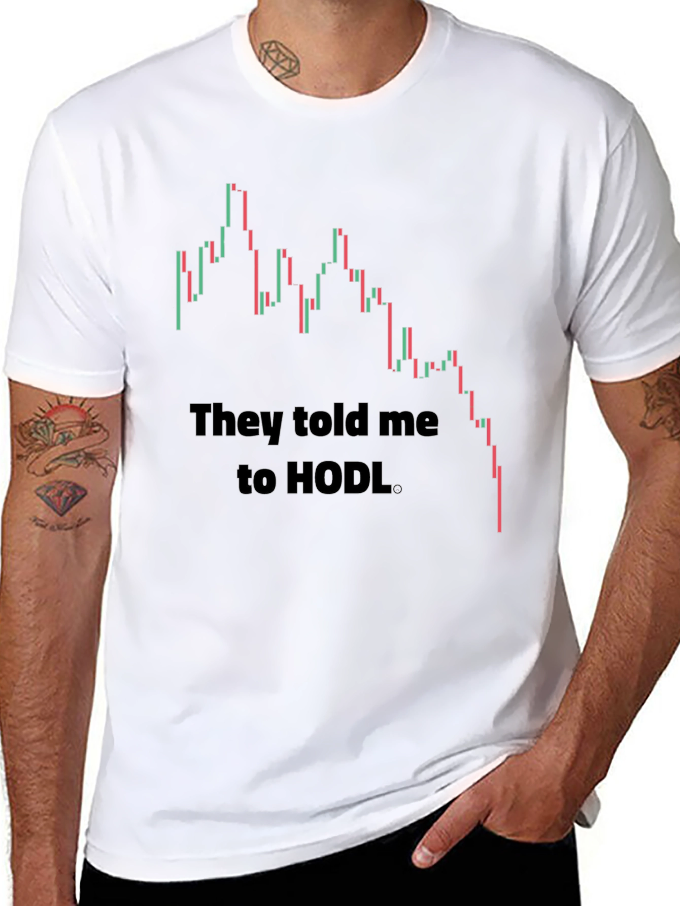 HODL Crypto Stock Chart T-Shirt