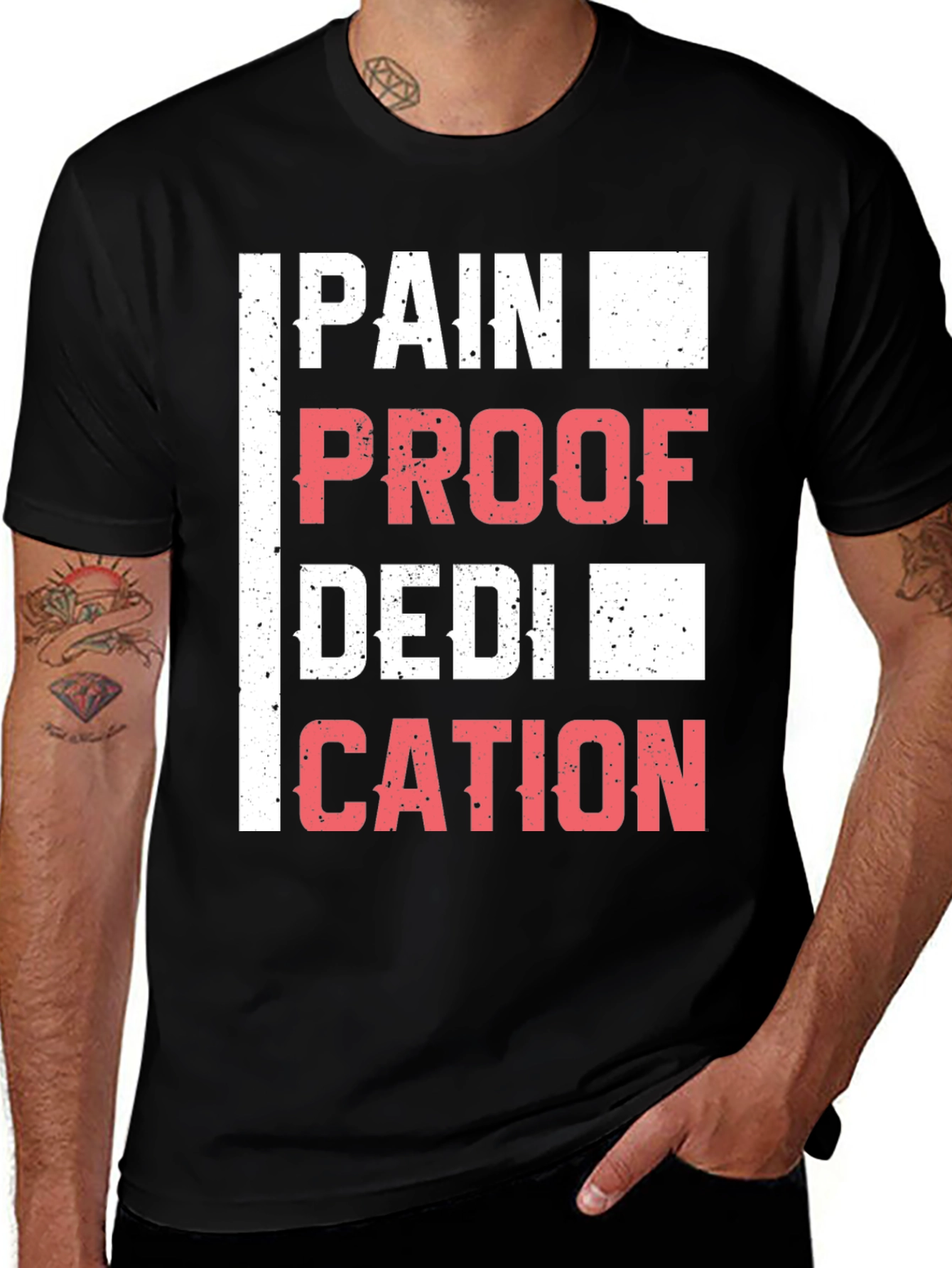 Pain Proof Dedication T-Shirt - Motivational Workout Tee
