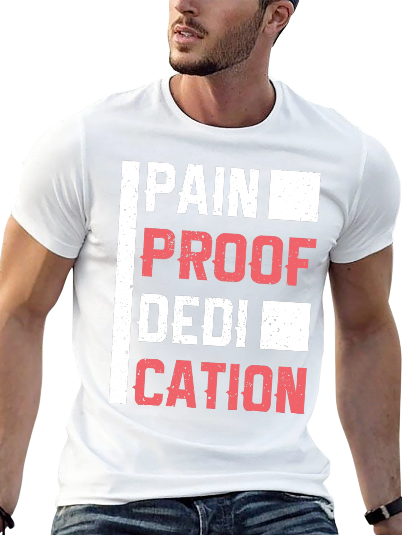 Pain Proof Dedication T-Shirt - Motivational Workout Tee
