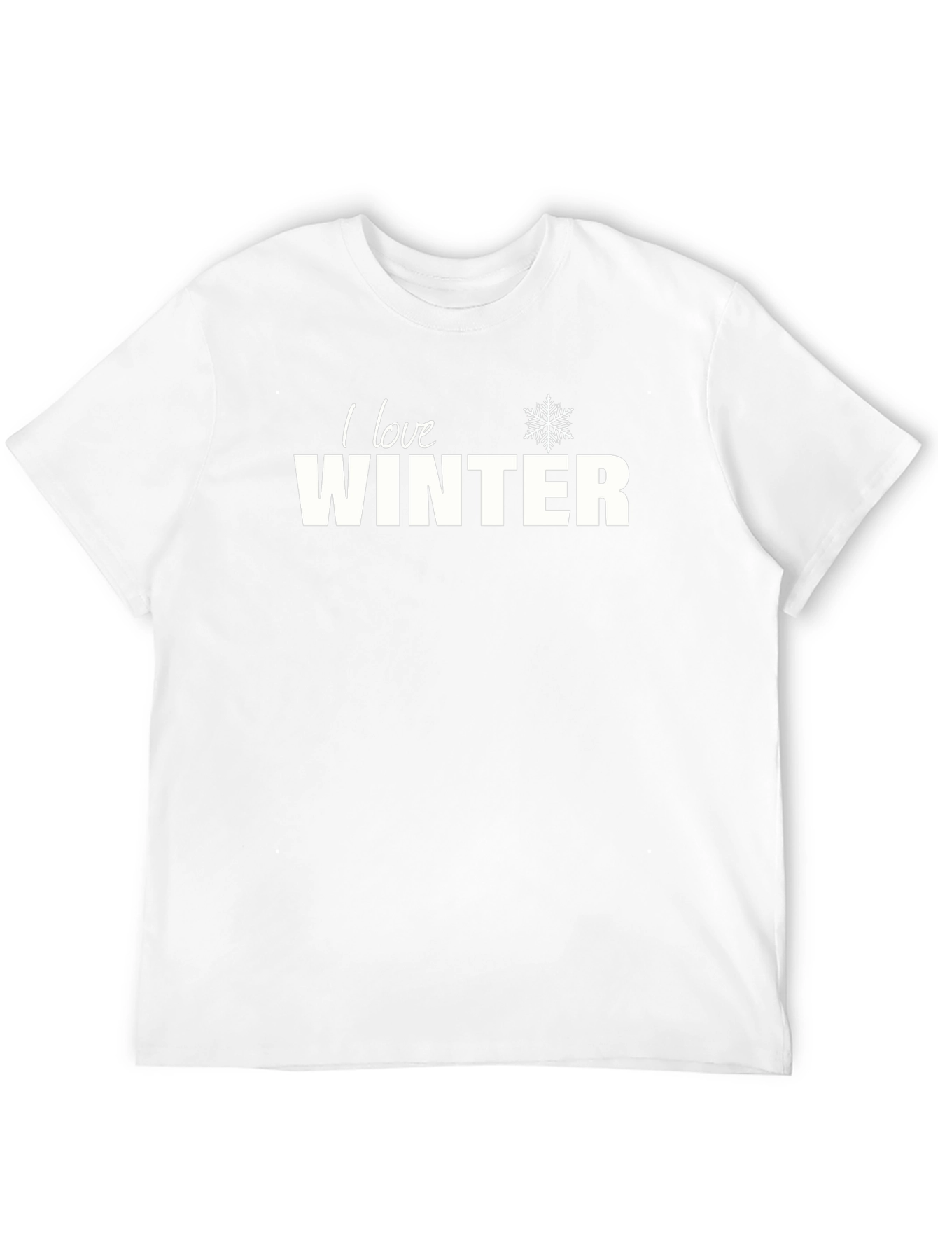 I Love Winter Graphic Tee - Unisex Black T-Shirt