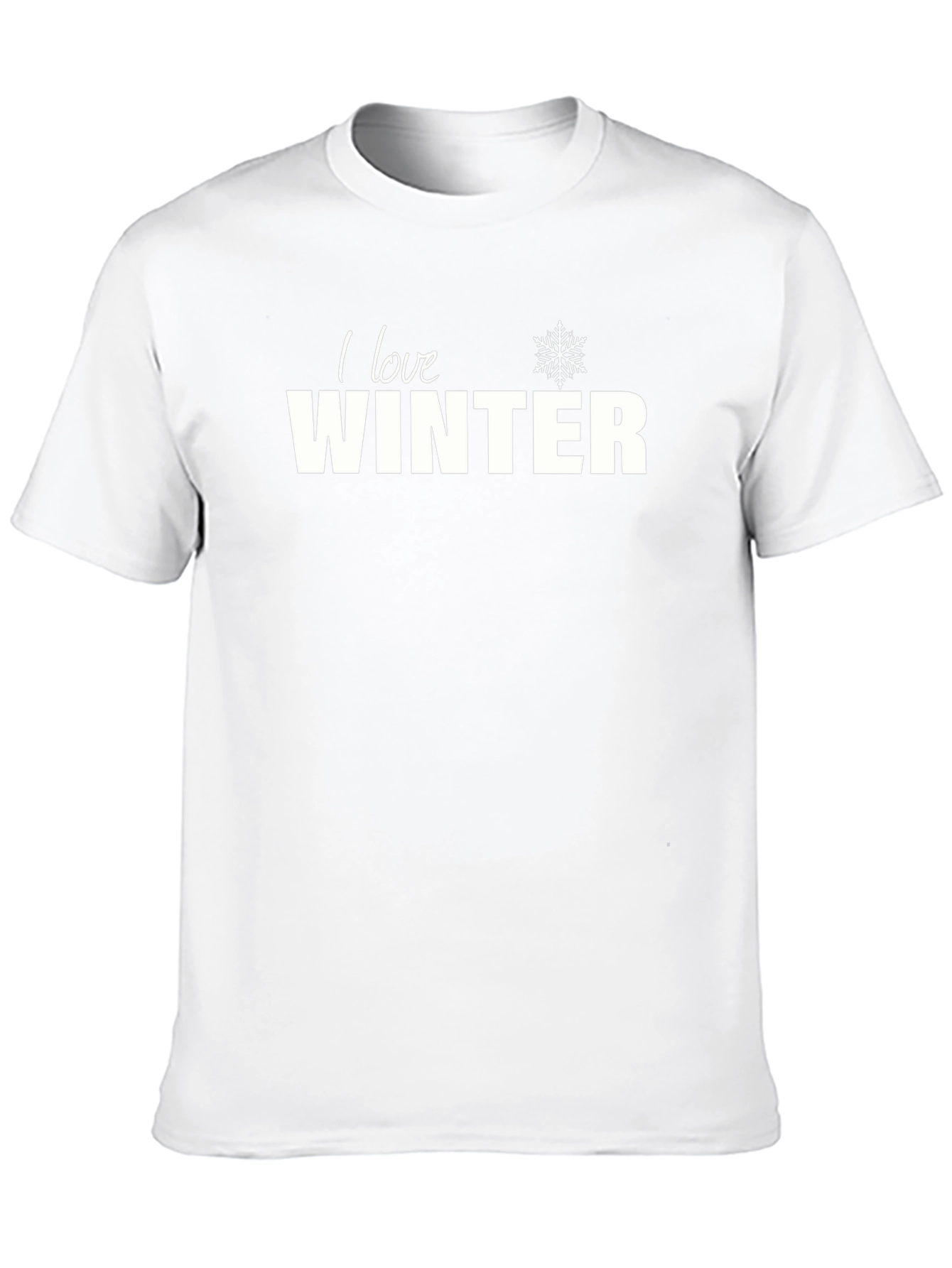 I Love Winter Graphic Tee - Unisex Black T-Shirt