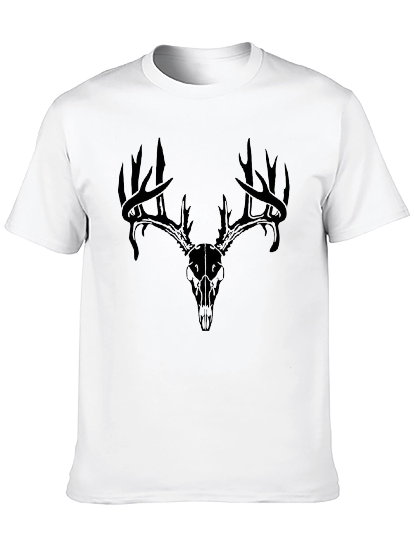Buck Skull Graphic Tee - Black
