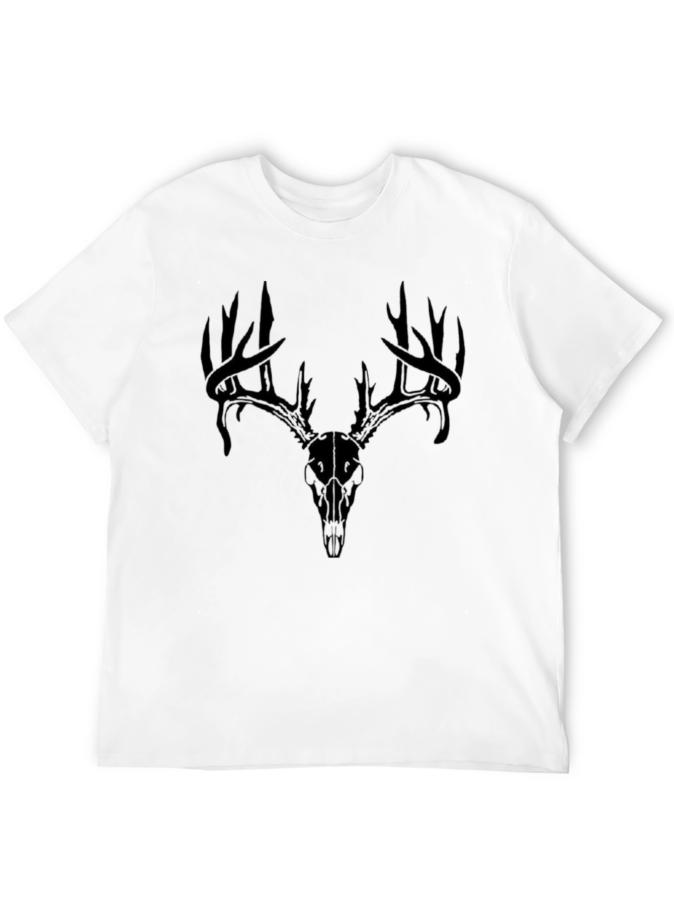 Buck Skull Graphic Tee - Black