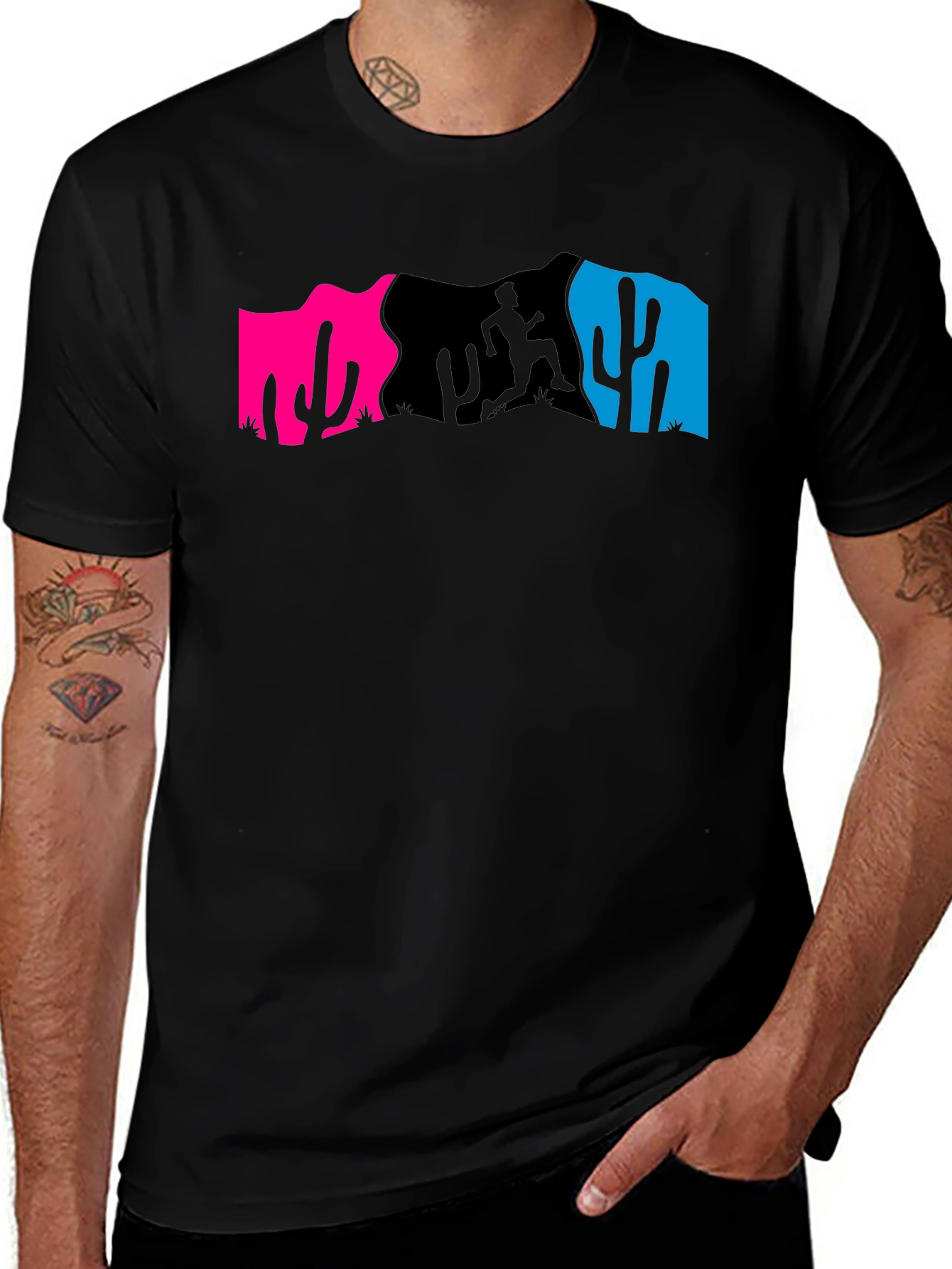 Desert Runner Graphic Tee - Mens Black T-Shirt
