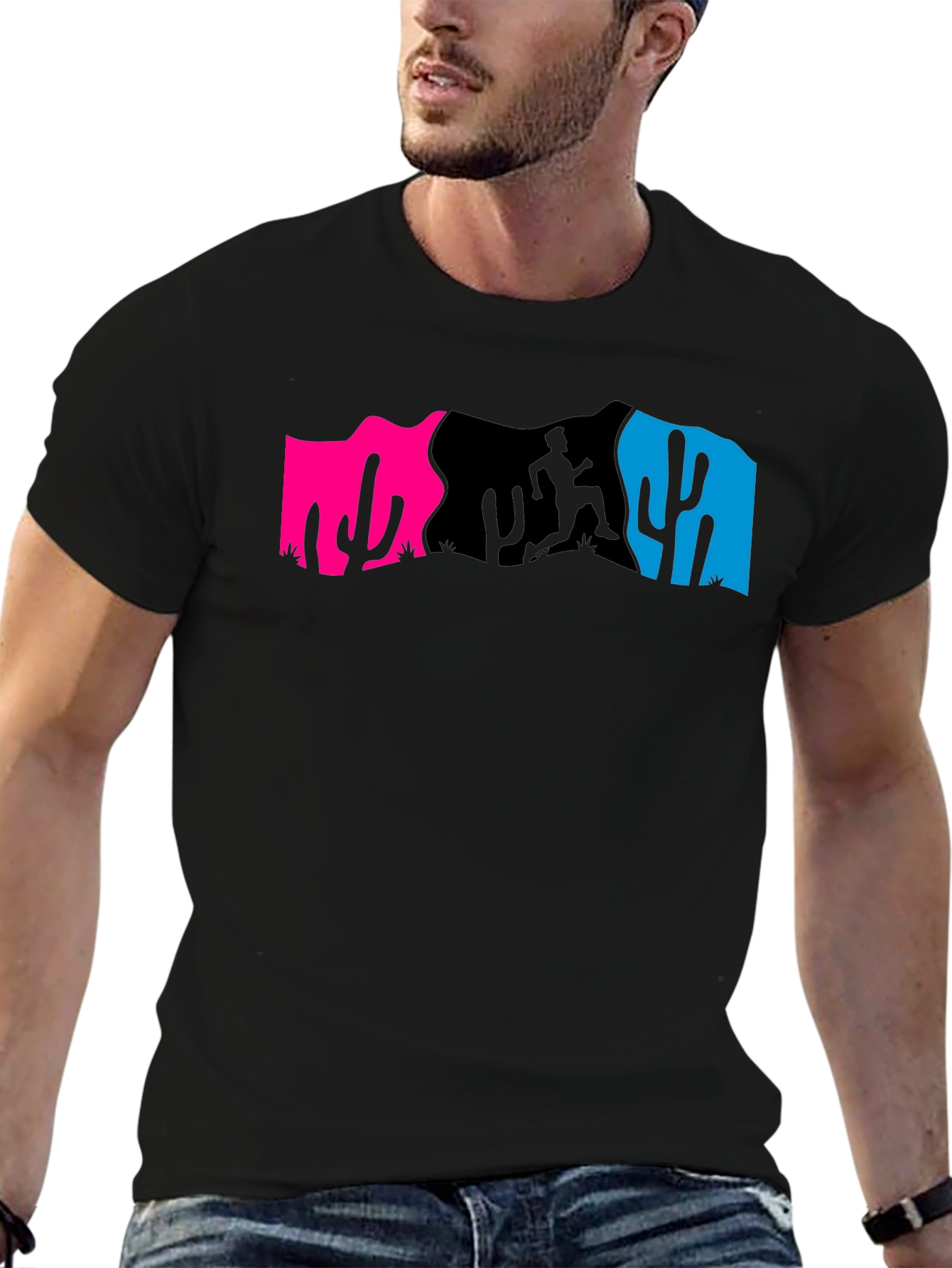 Desert Runner Graphic Tee - Mens Black T-Shirt