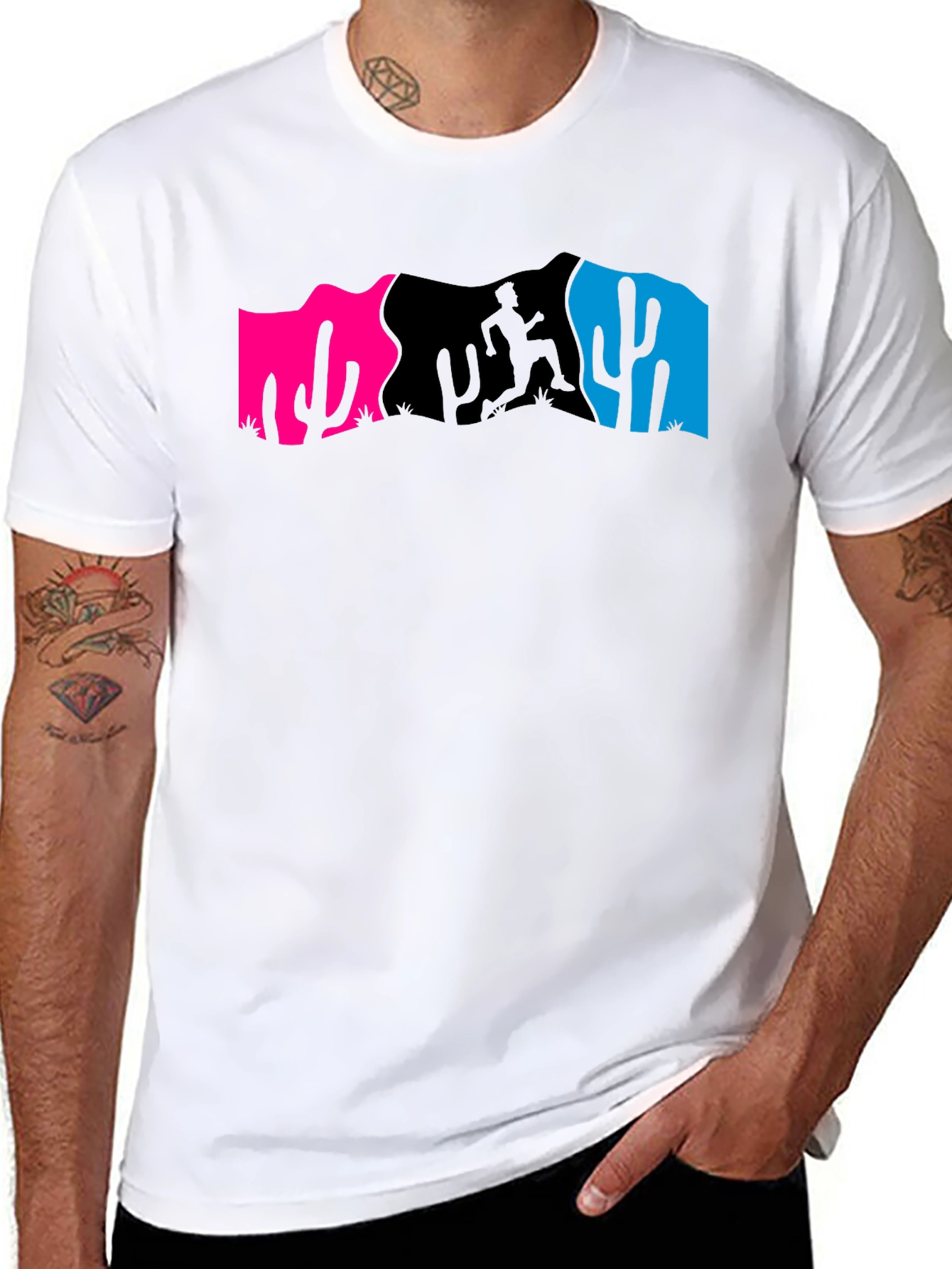 Desert Runner Graphic Tee - Mens Black T-Shirt