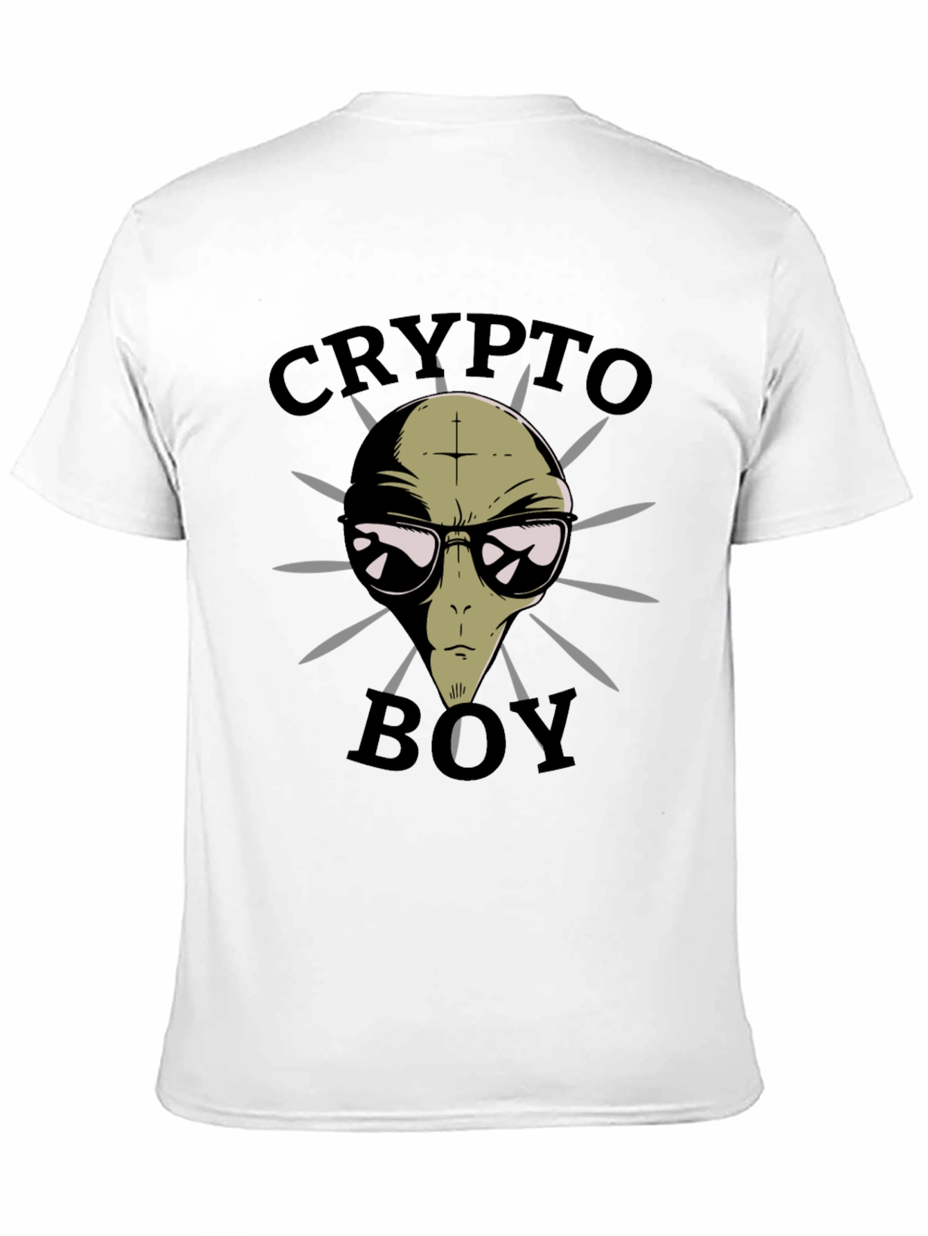 Crypto Boy Alien Graphic T-Shirt - Black