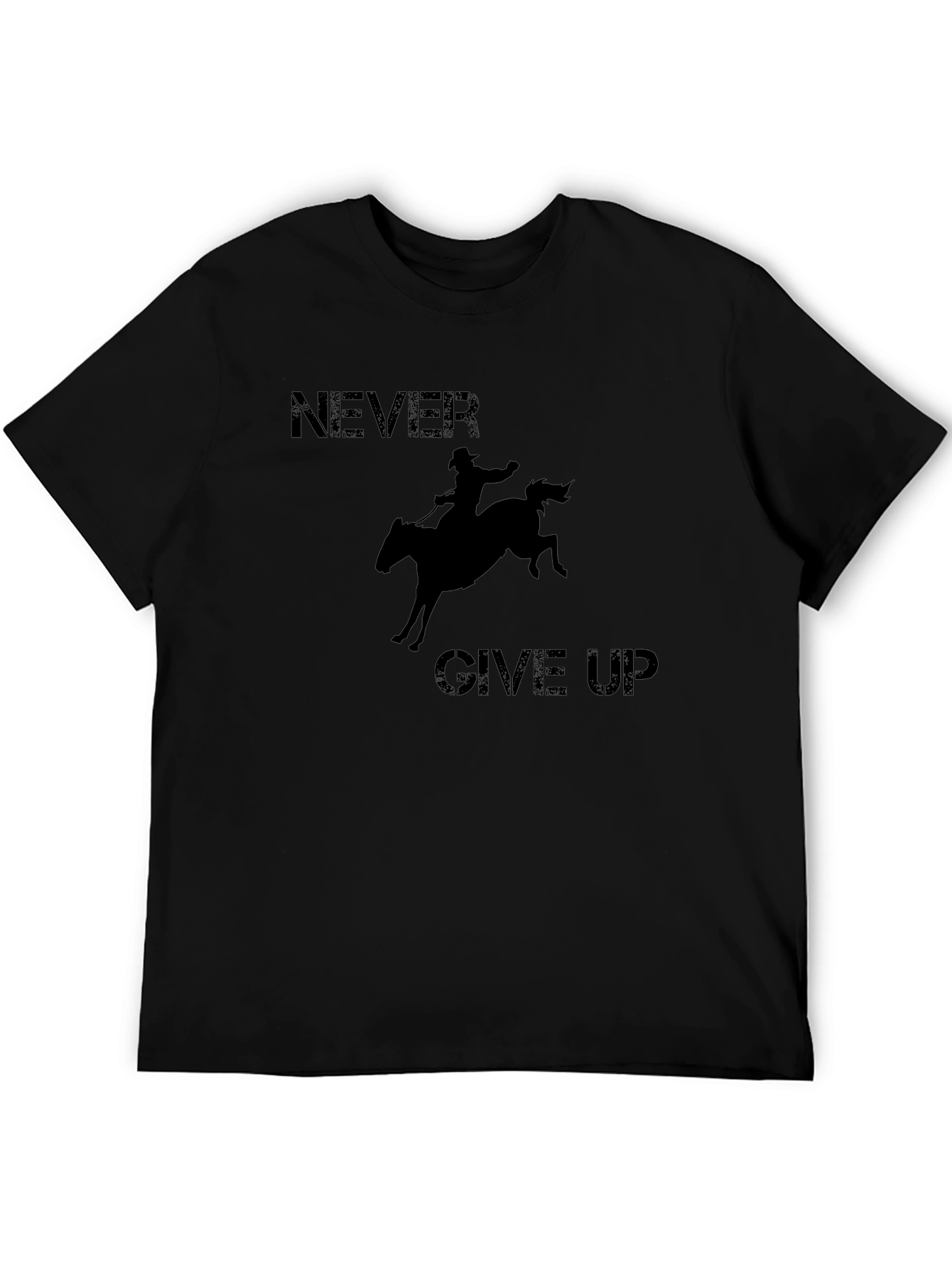 Never Give Up Rodeo Graphic T-Shirt