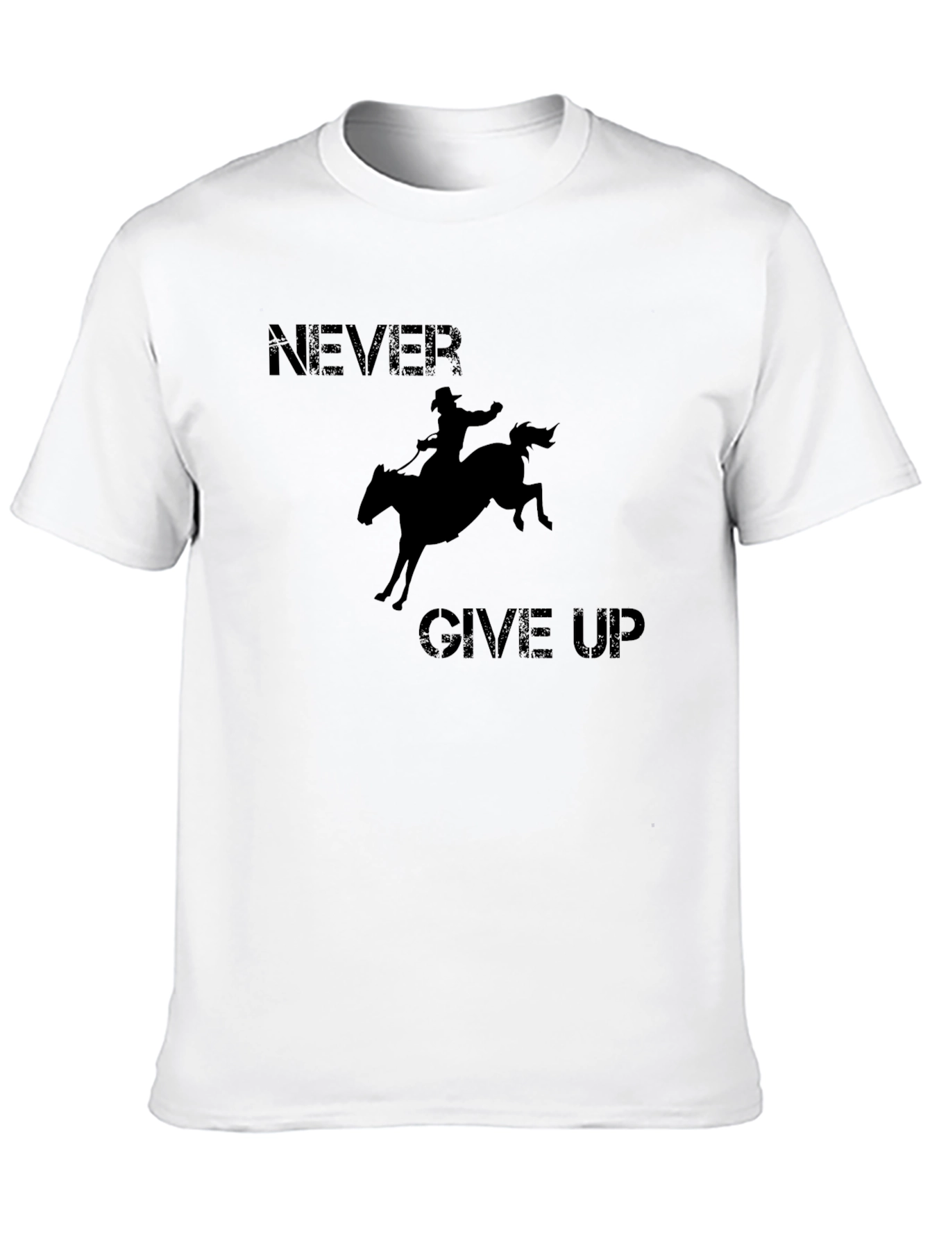 Never Give Up Rodeo Graphic T-Shirt