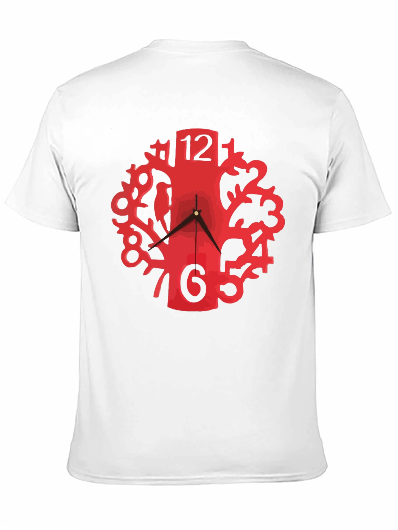 Quirky Clock Tree Black Tee