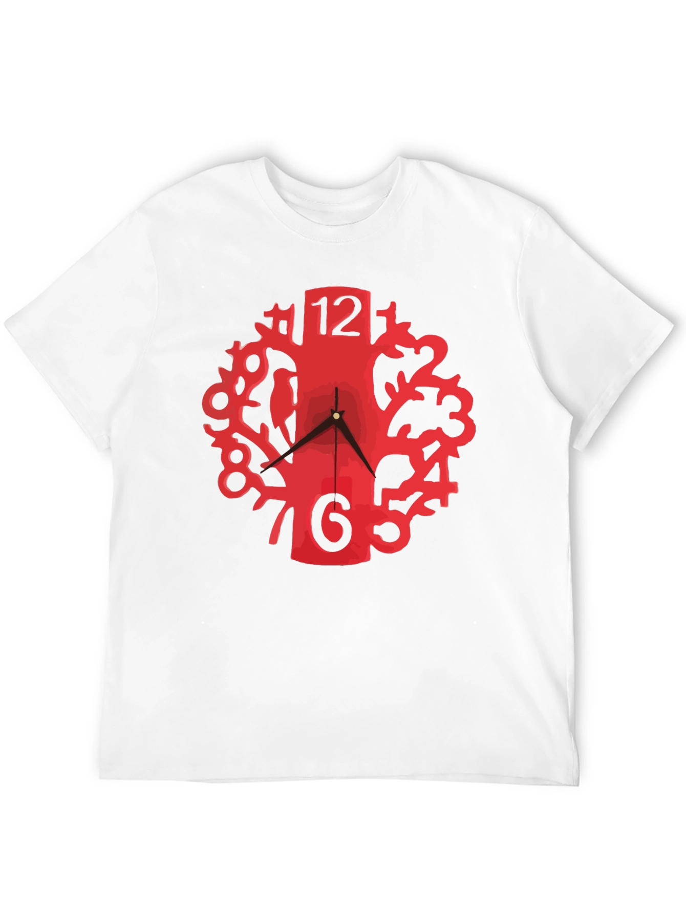 Quirky Clock Tree Black Tee