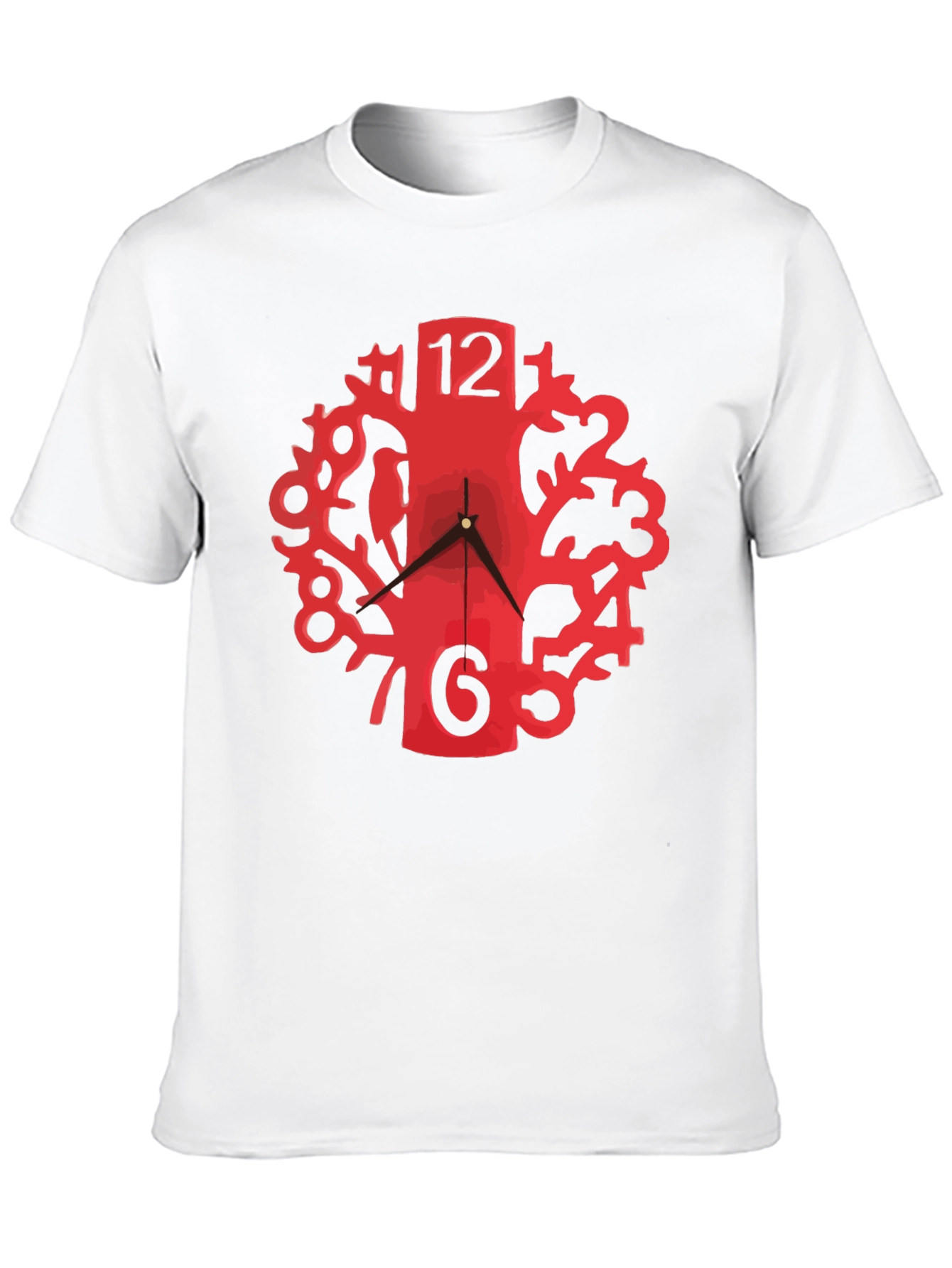 Quirky Clock Tree Black Tee