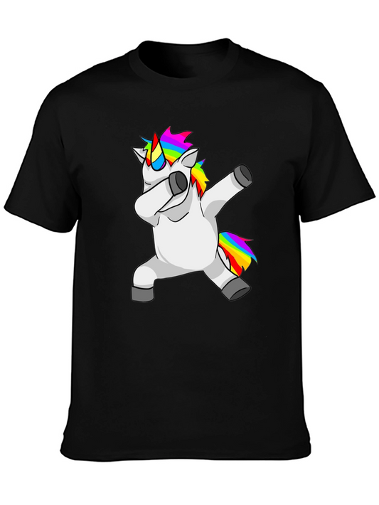 Dabbing Unicorn Graphic Tee - Black T-Shirt