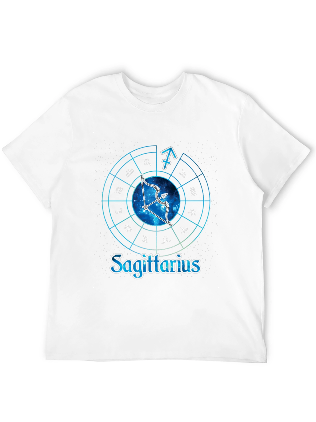 Sagittarius Zodiac Sign Graphic T-Shirt - Black