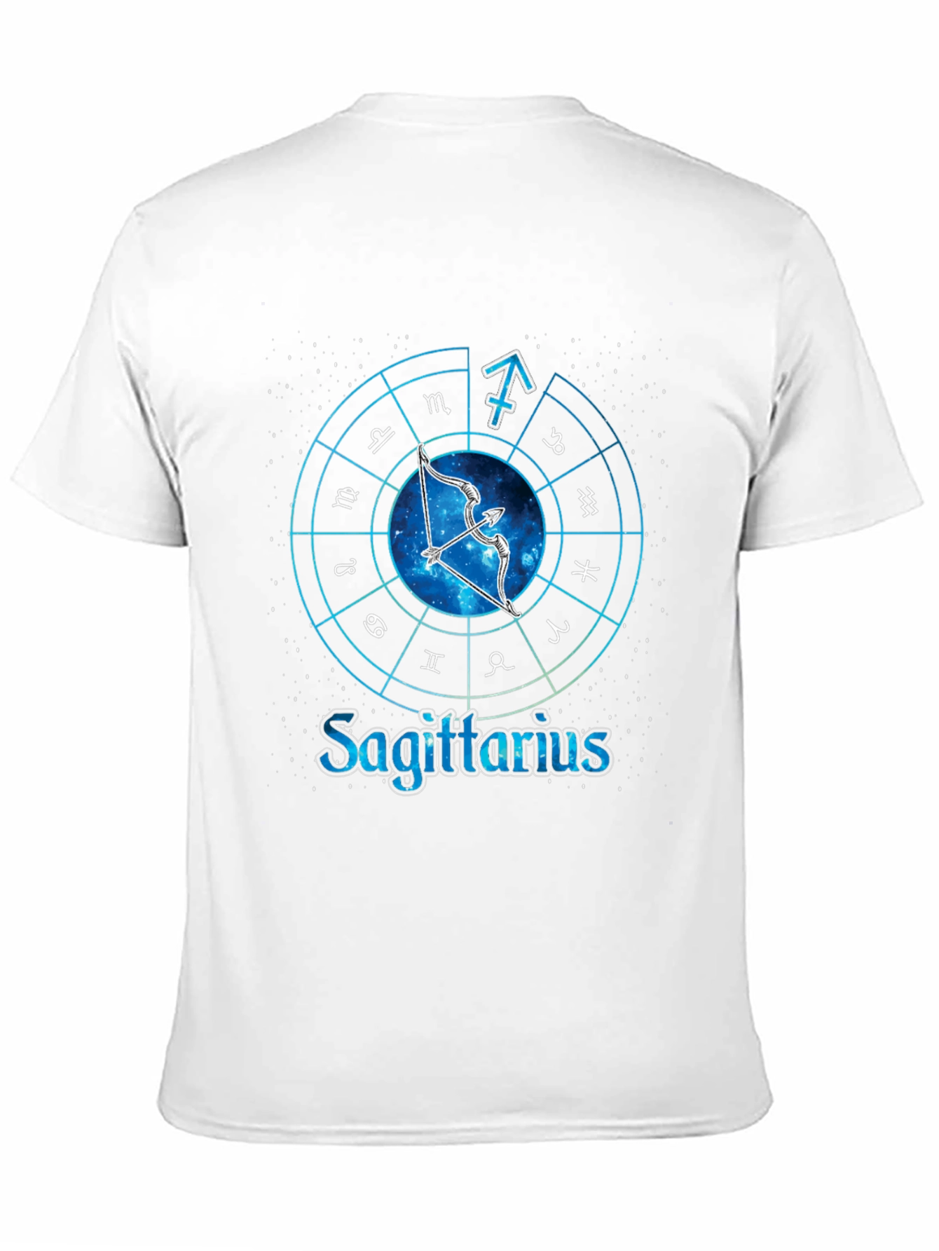 Sagittarius Zodiac Sign Graphic T-Shirt - Black