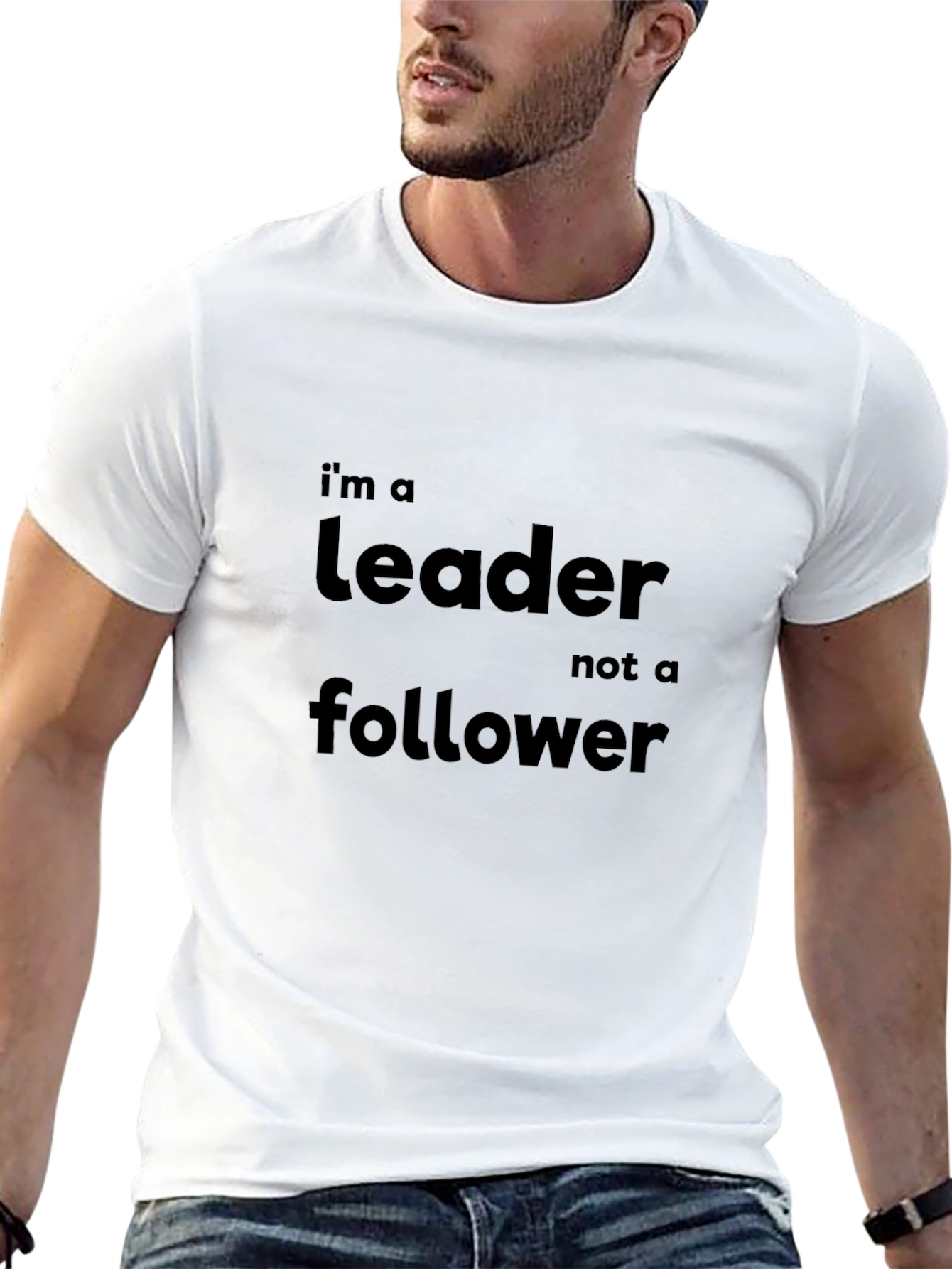 Leader Not a Follower Black Graphic Tee