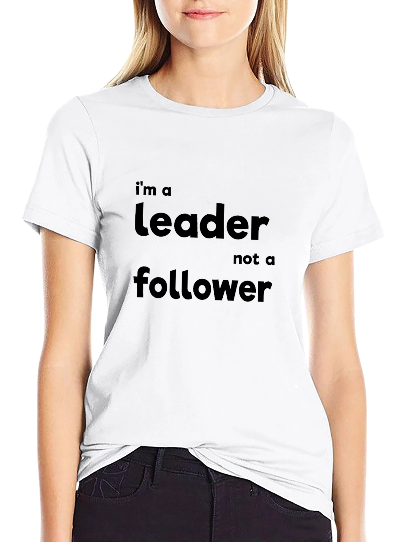 Leader Not a Follower Black Graphic Tee