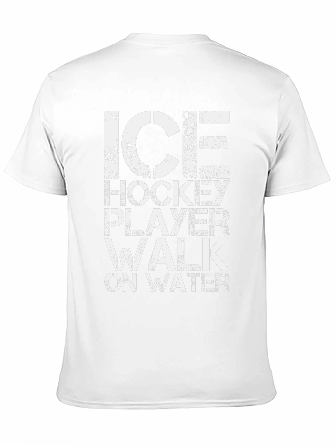 Ice Hockey Player Walk on Water Black T-Shirt