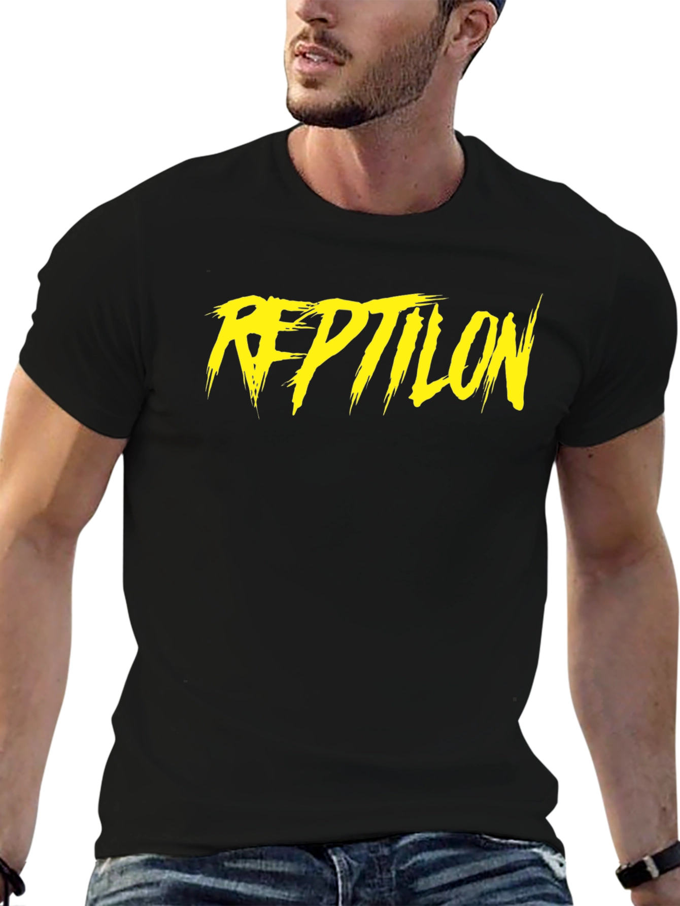 Reptilon Graphic Tee - Black Cotton