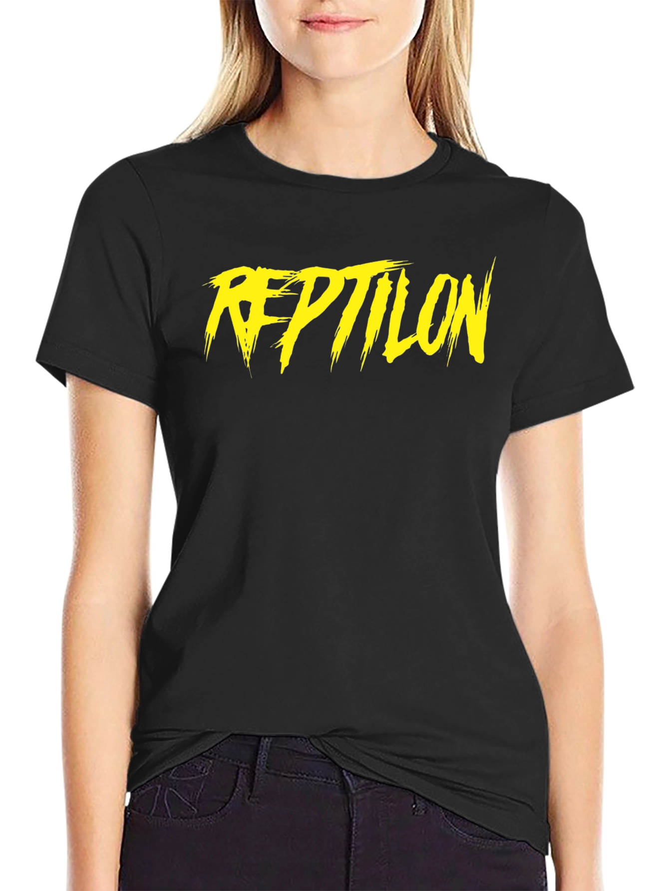Reptilon Graphic Tee - Black Cotton