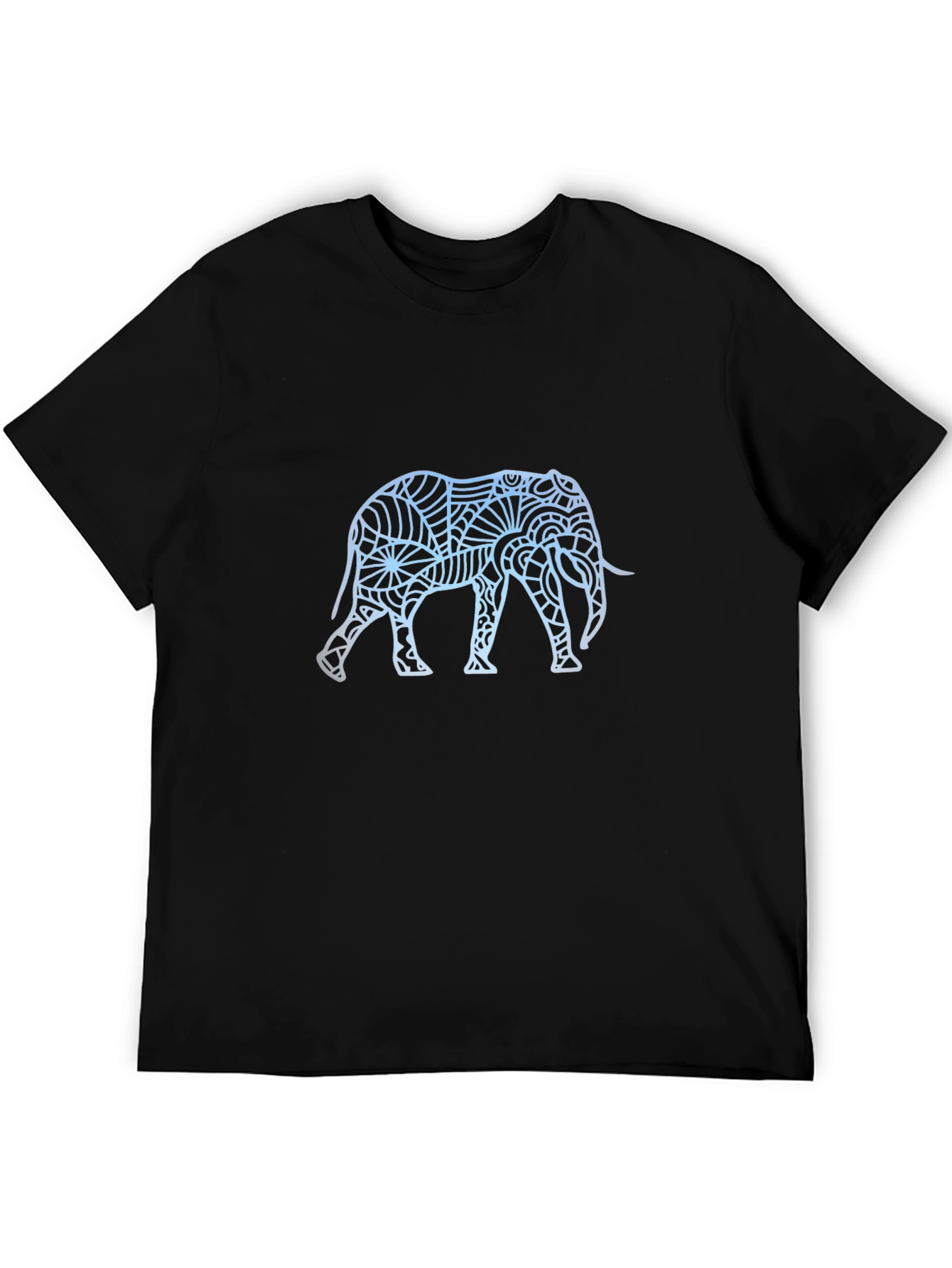 Elephant Graphic Tee - Stylish Mens Black T-Shirt