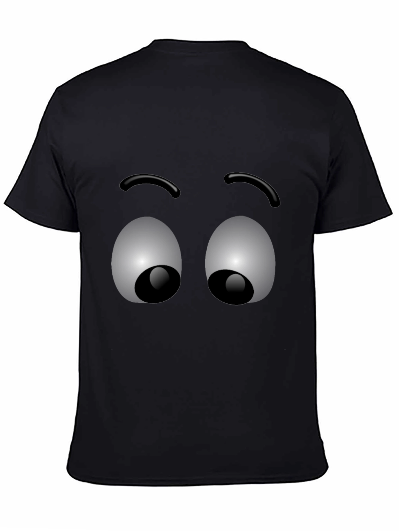 Funny Googly Eyes Graphic T-Shirt - Black