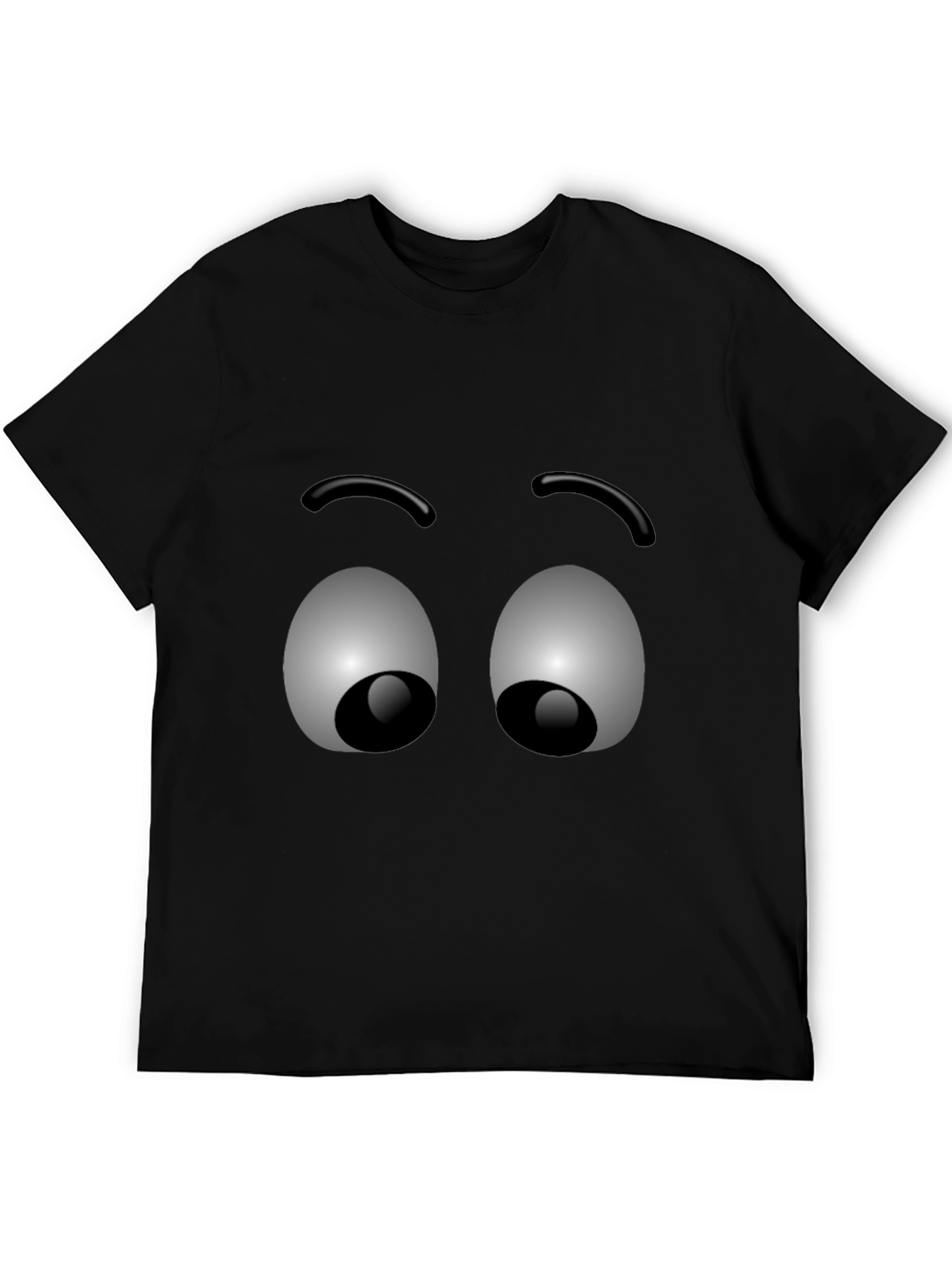 Funny Googly Eyes Graphic T-Shirt - Black