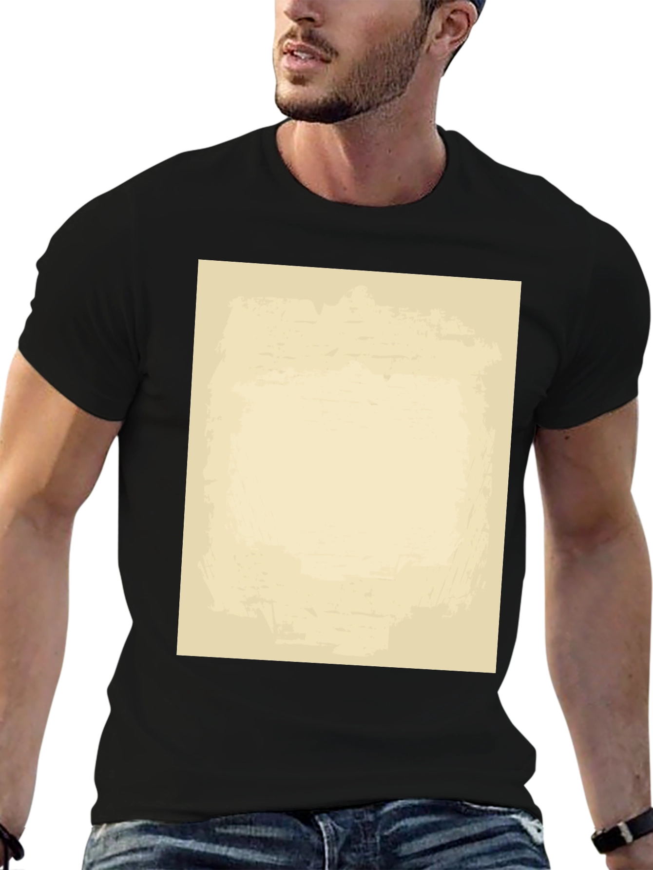 Mens Black Short Sleeve Graphic T-Shirt