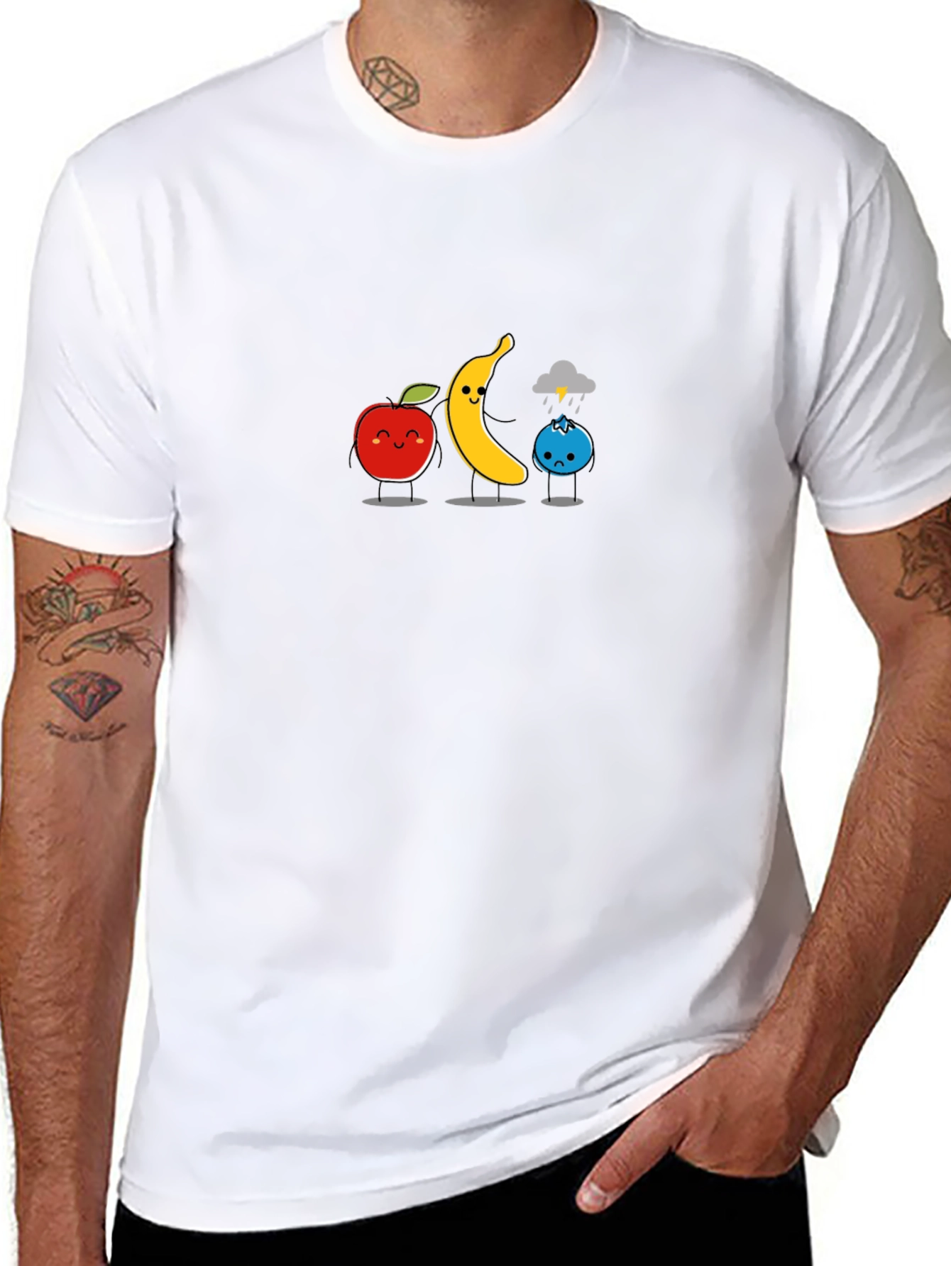 Funny Fruit Pun Black T-Shirt