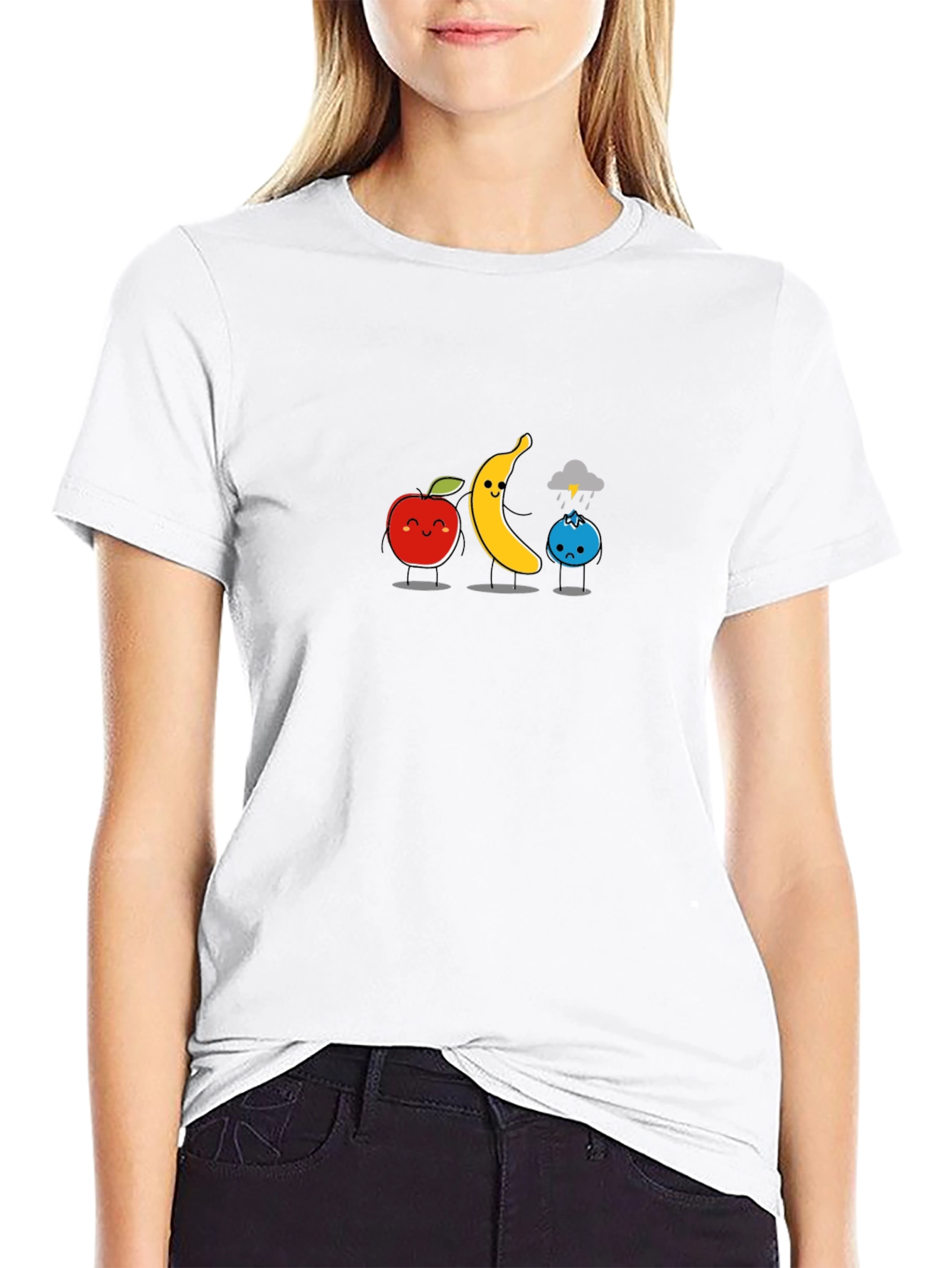 Funny Fruit Pun Black T-Shirt
