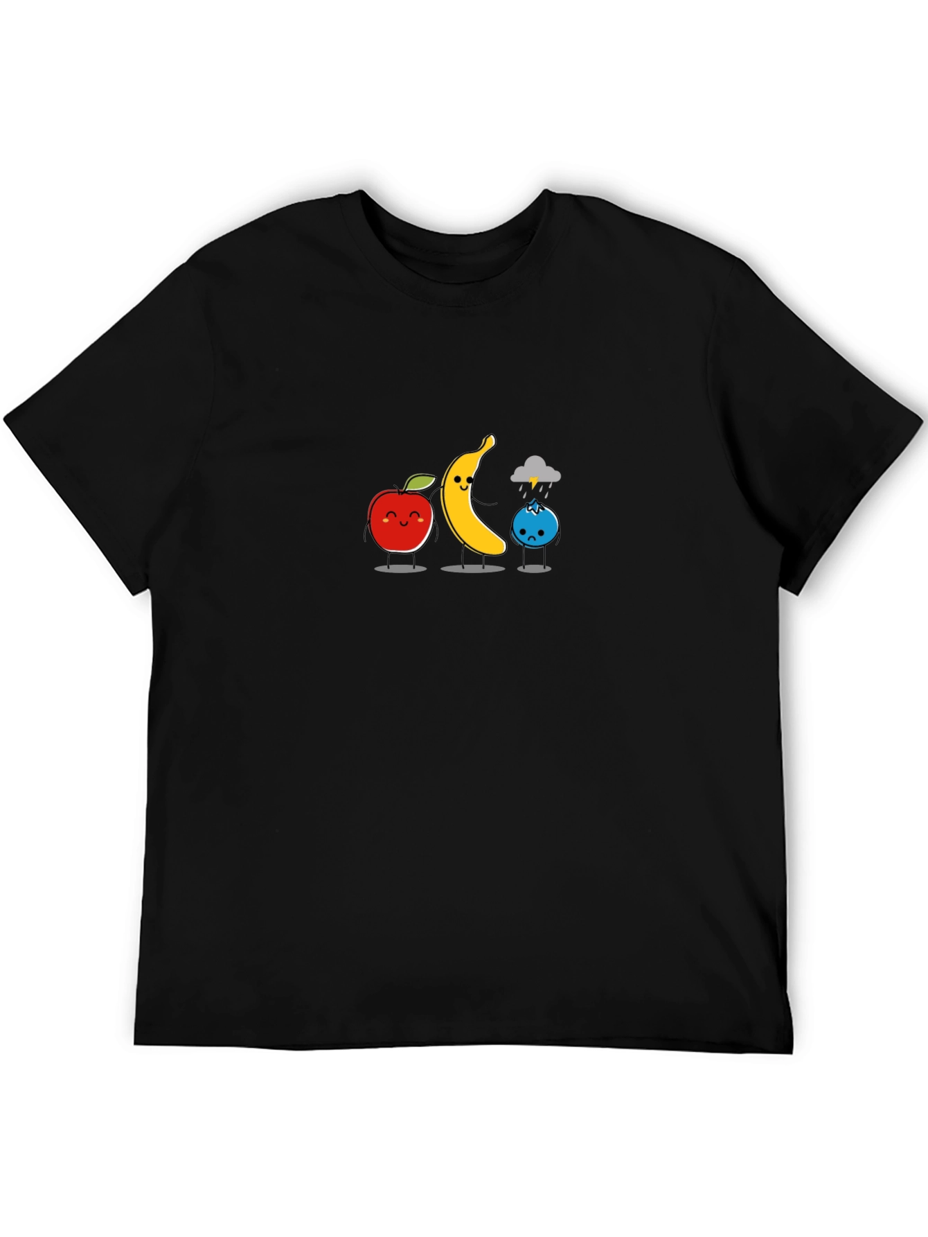 Funny Fruit Pun Black T-Shirt