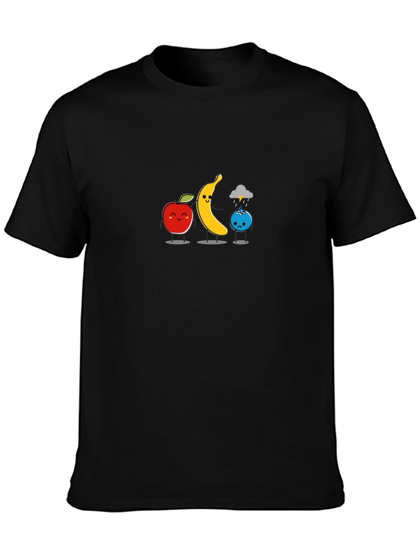 Funny Fruit Pun Black T-Shirt
