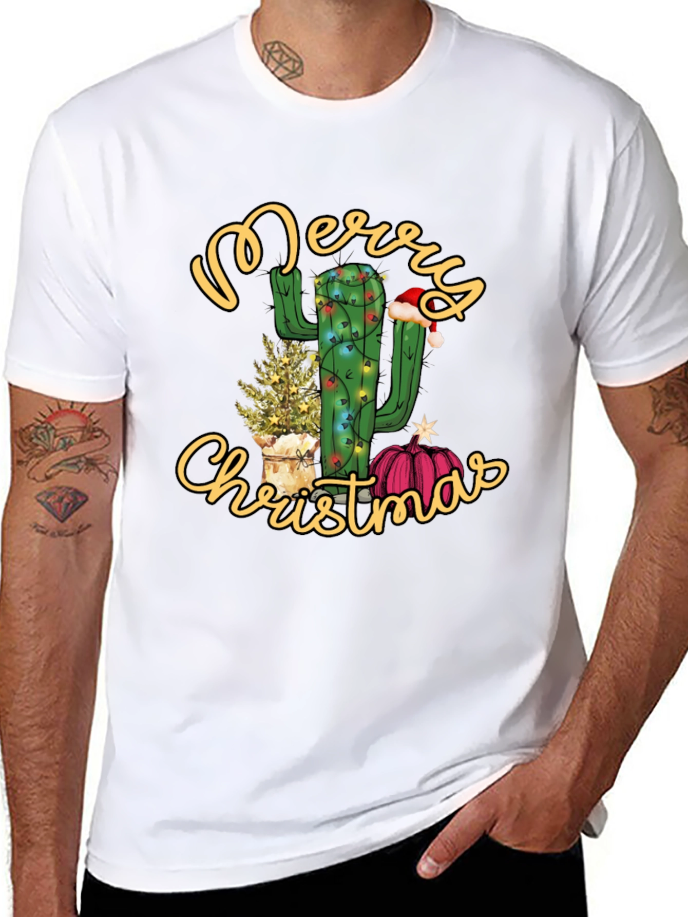 Merry Christmas Cactus Graphic Tee
