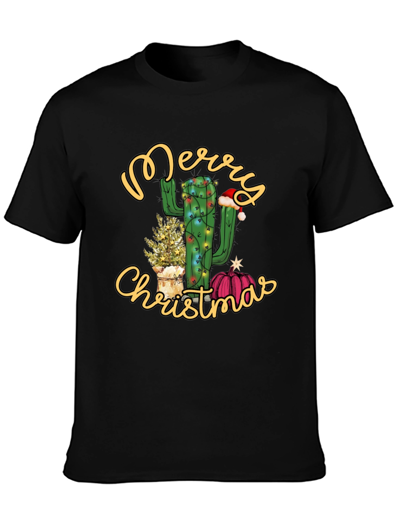 Merry Christmas Cactus Graphic Tee